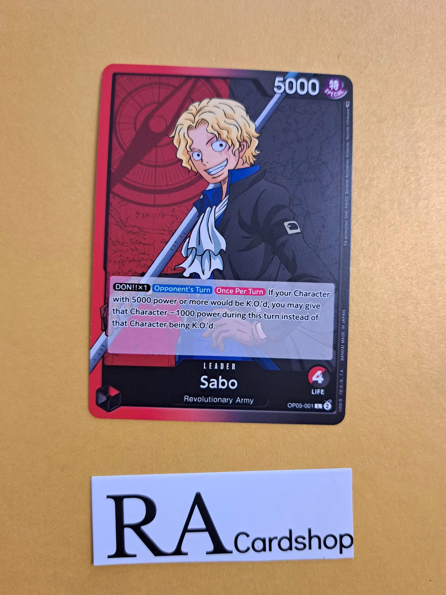 Sabo Leader OP05-001 Awakening of the New Era OP05 One Piece