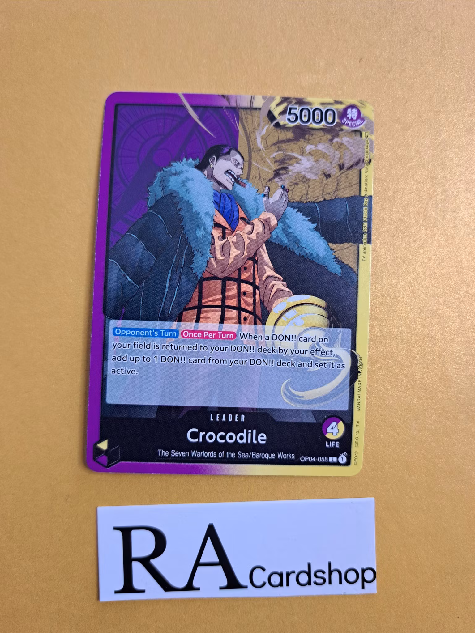 Crocodile Leader OP04-058 Kingdoms of Intrigue OP04 One Piece