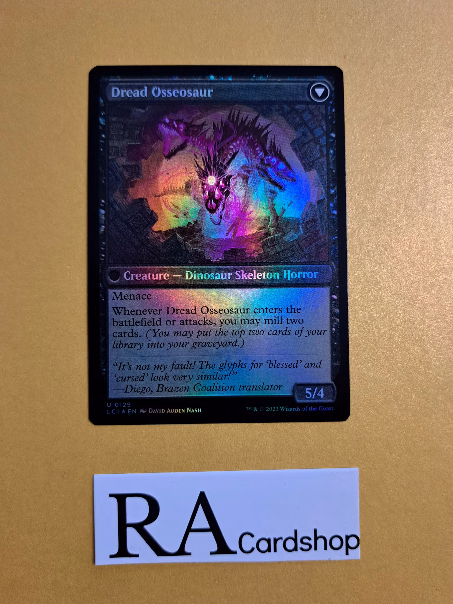 Visage of Dread // Dread Osseosaur Uncommon Foil 129 The Lost Caverns of Ixalan LCI Magic the Gathering