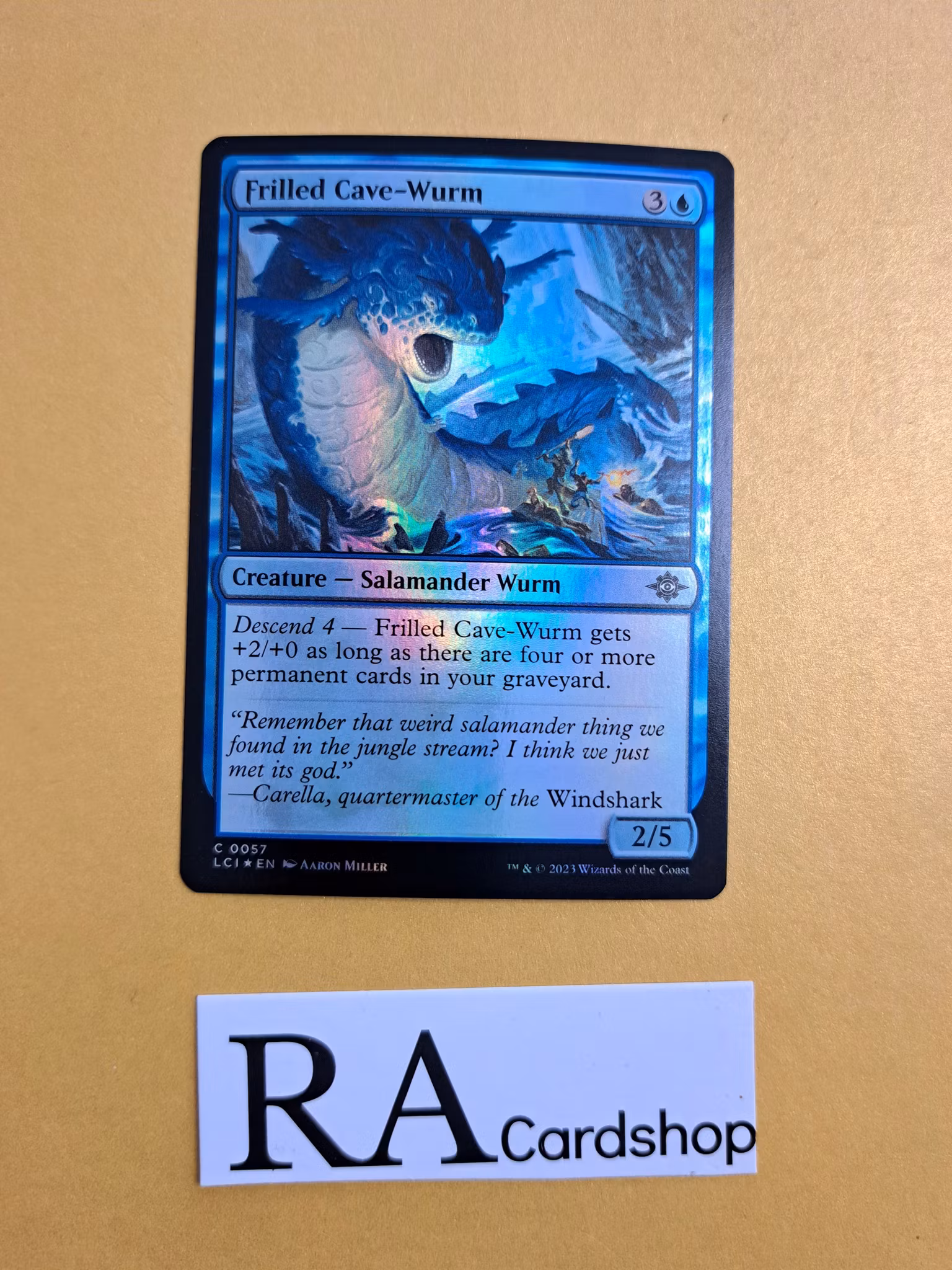 Frilled Cave-Wurm Common Foil 057 The Lost Caverns of Ixalan LCI Magic the Gathering