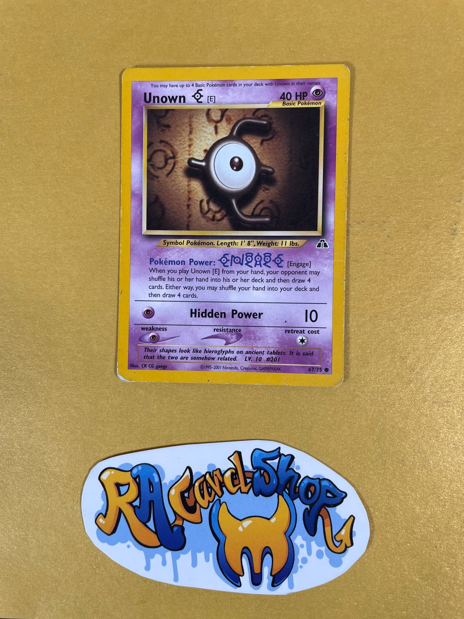 Unown E Common 67/75 Neo Discovery Pokemon