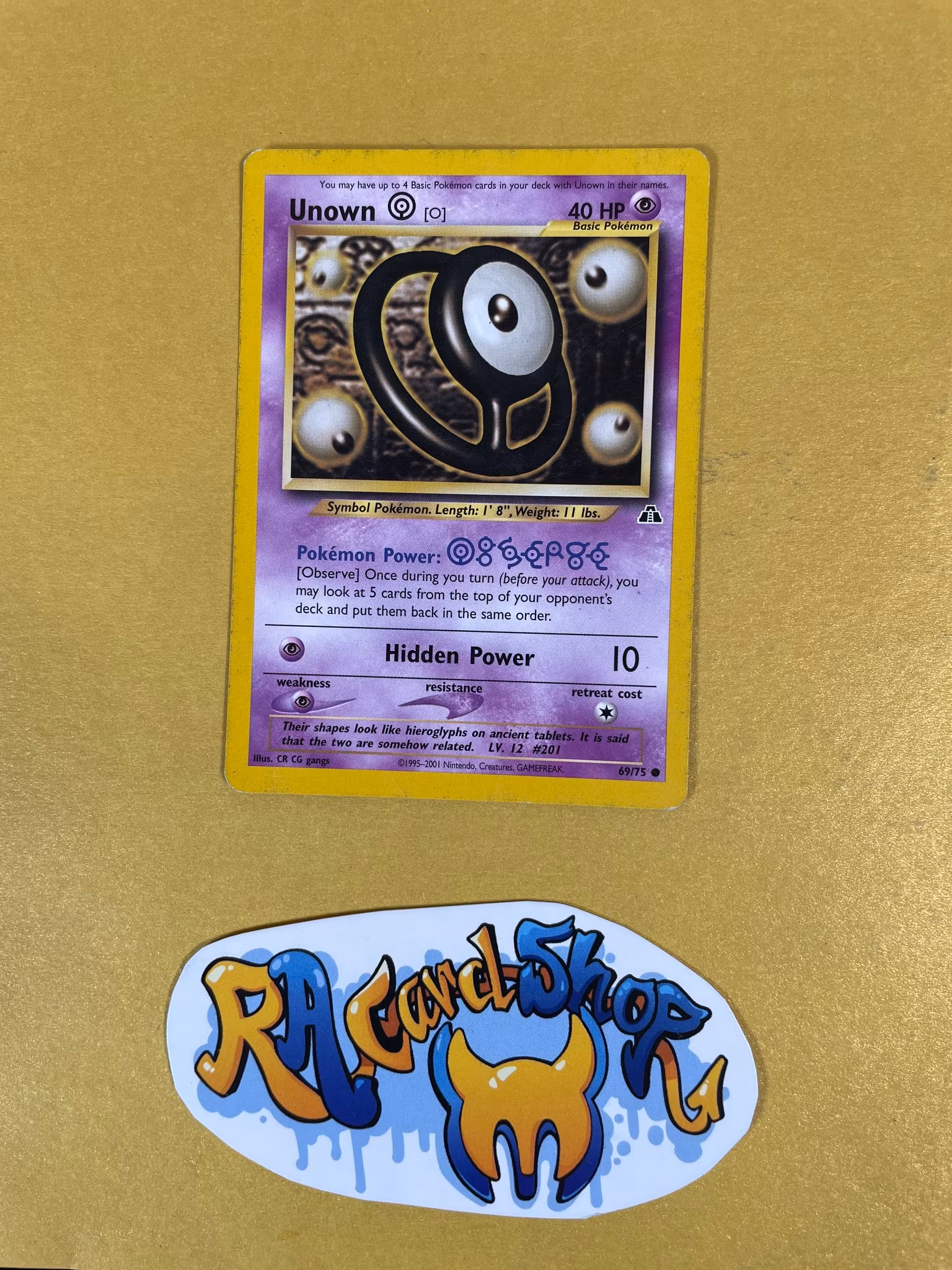 Unown O Common 69/75 Neo Discovery Pokemon