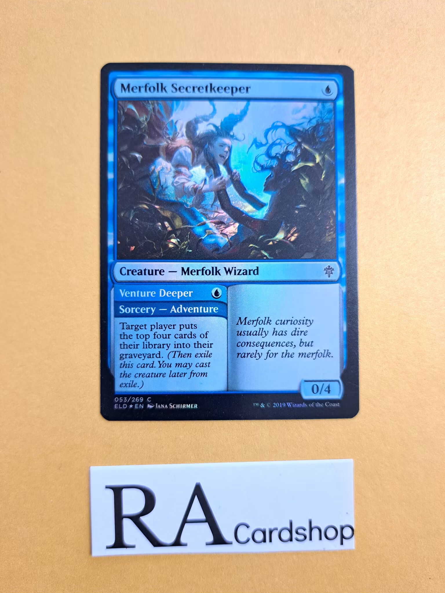 Merfolk Secretkeeper Common Foil 053/268 Throne of Eldraine (ELD) Magic the Gathering