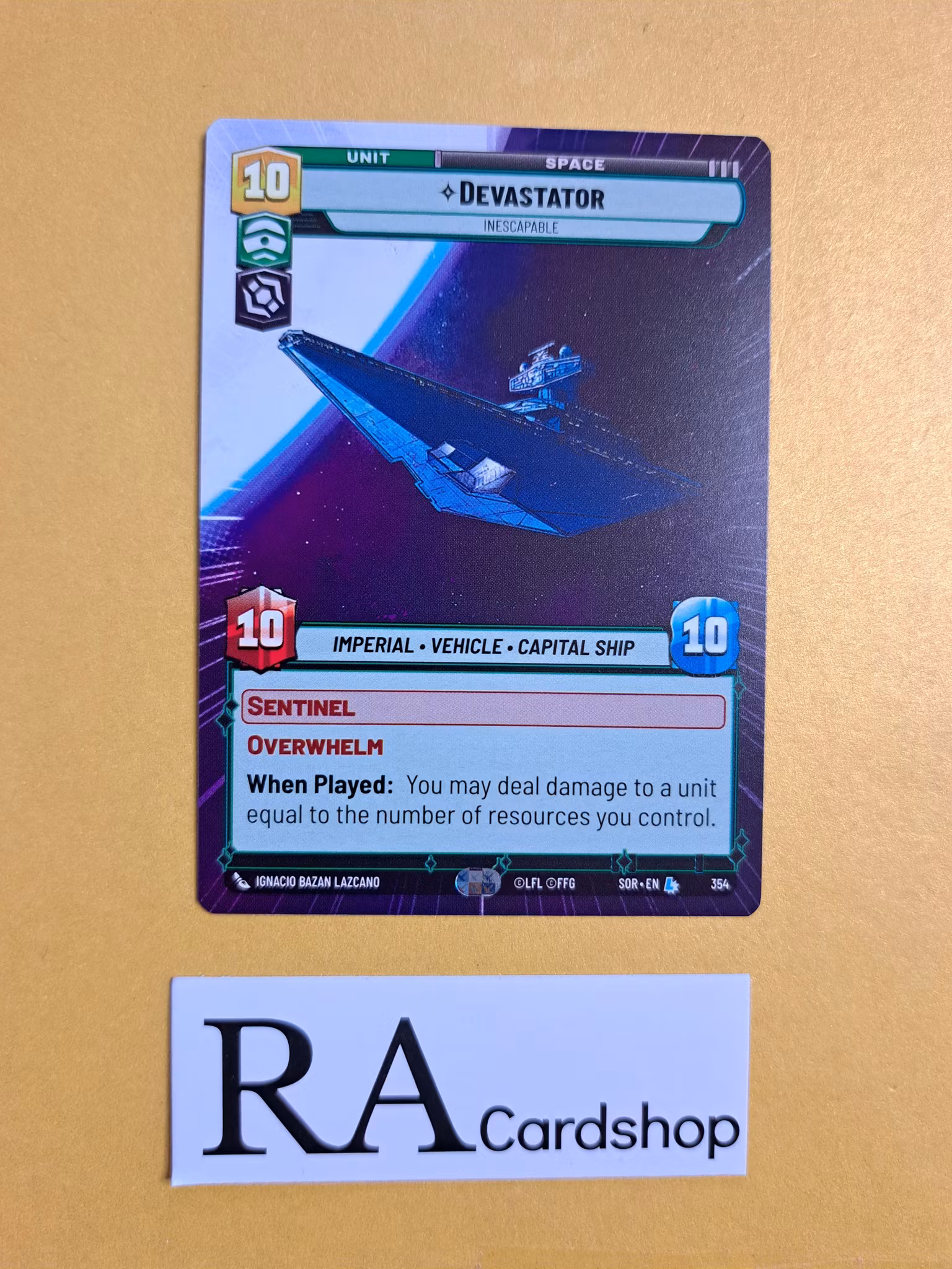 Devastator Inescapable Legendary 354 Spark of the Rebellion (SOR) Star Wars Unlimited
