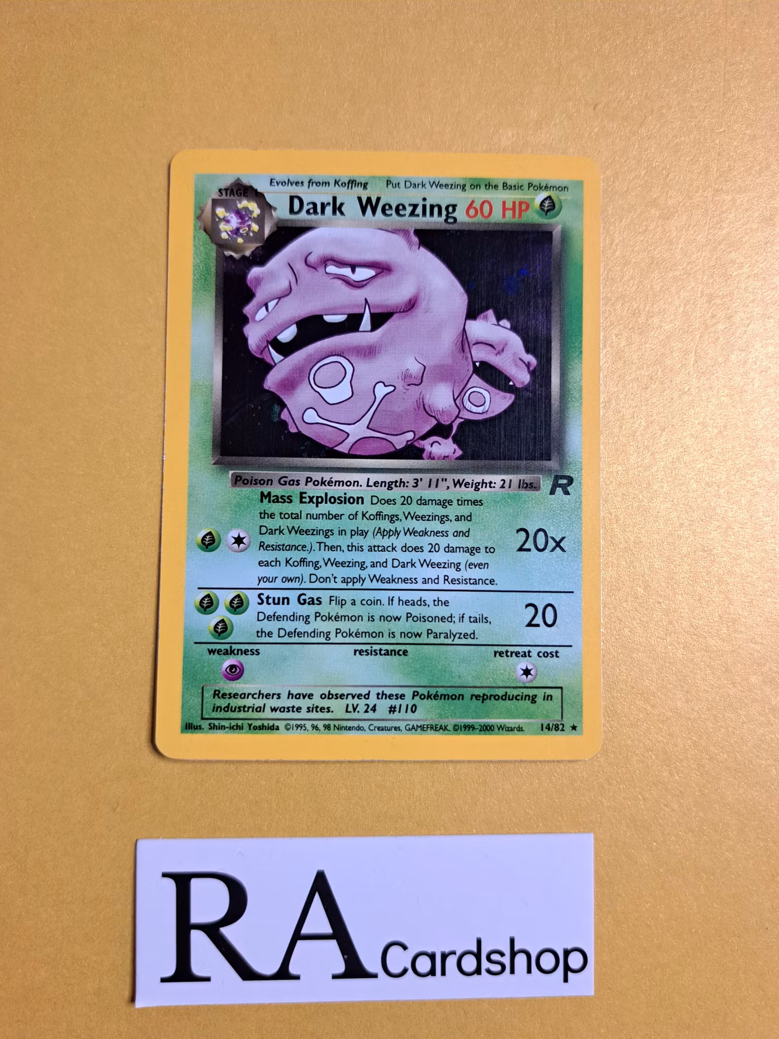 Dark Weezing Holo Rare 14/82 Team Rocket Pokemon (2)