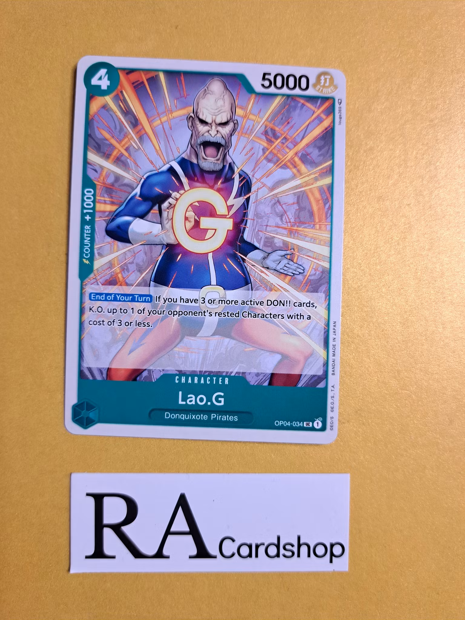 Lao.G Uncommon OP04-034 Kingdoms of Intrigue OP04 One Piece