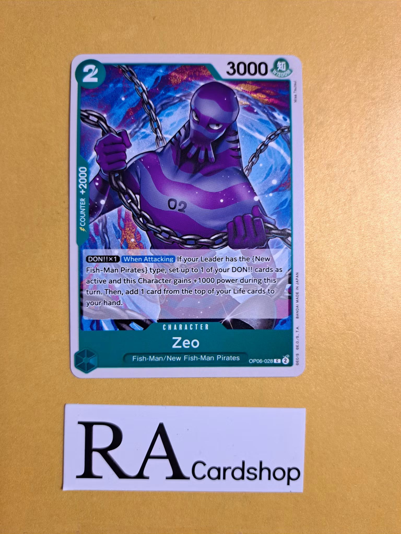 Zeo Common OP06-028 Wings of the Captain OP06 One Piece Card Game