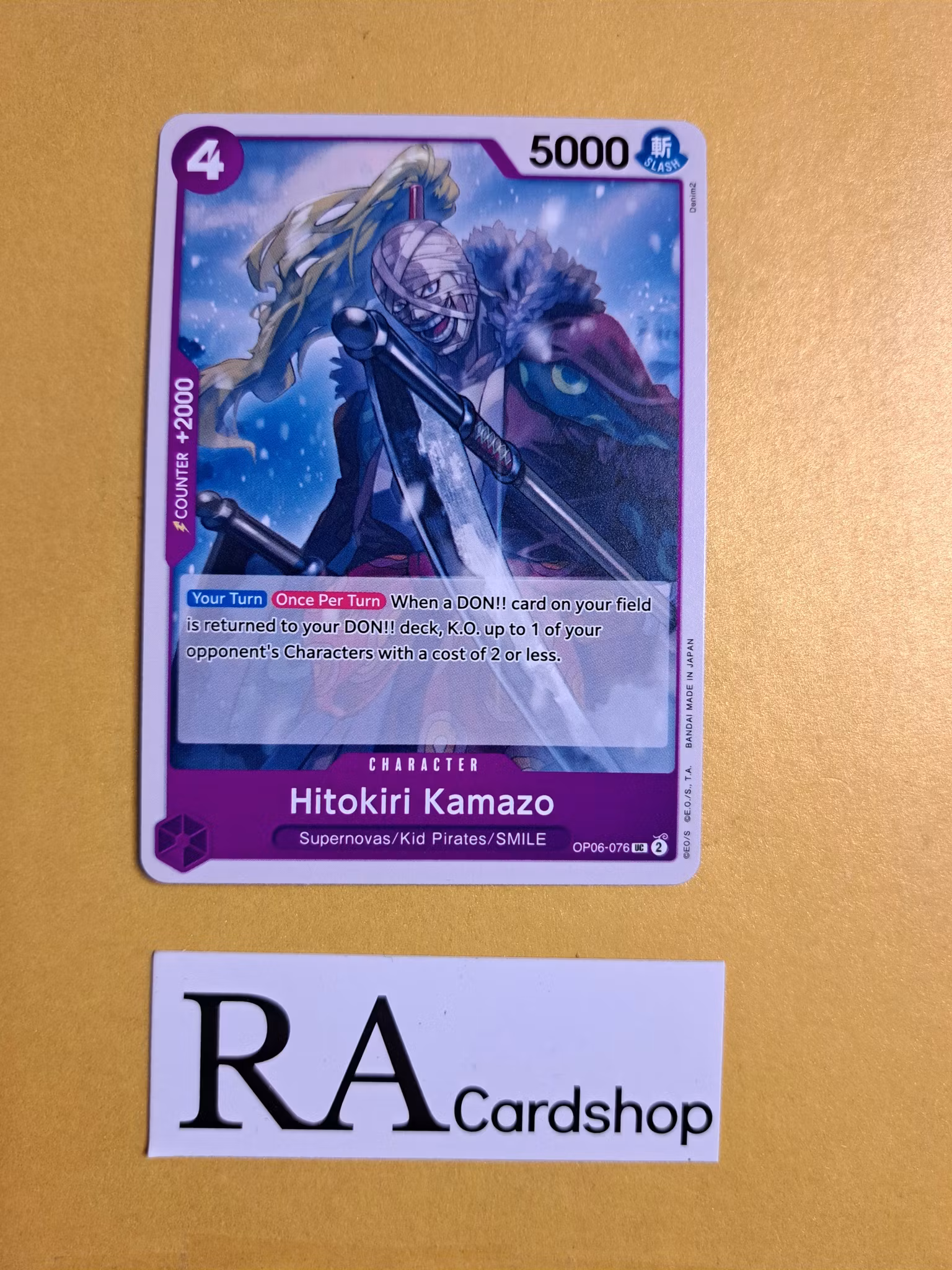 Hitokiri Kamazo Uncommon OP06-076 Wings of the Captain OP06 One Piece