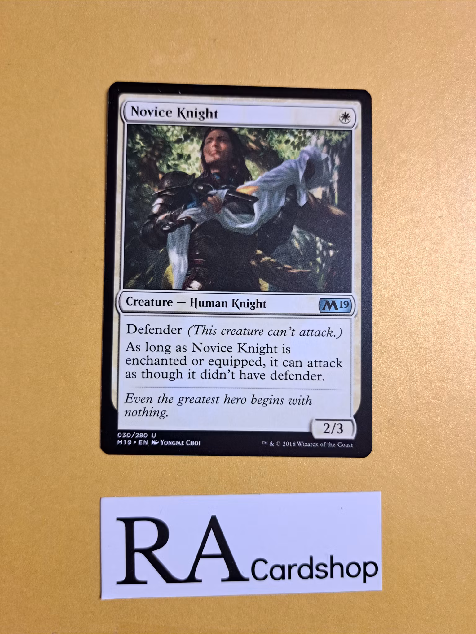 Novice Knight Uncommon 030/280 Core 2019 (M19) Magic the Gathering