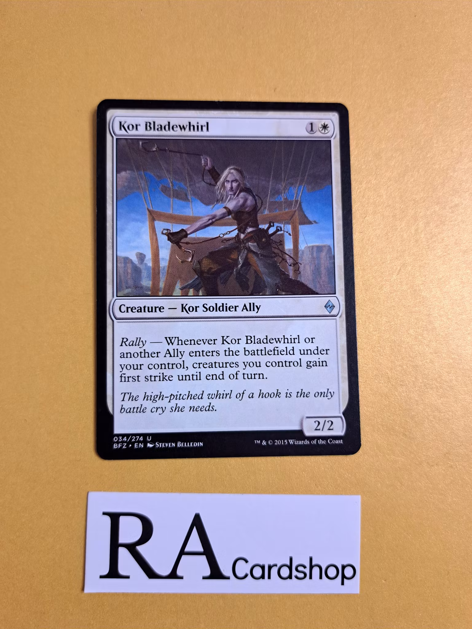 Kor Bladewhirl Uncommon 034/274 Battle for Zendikar (BFZ) Magic the Gathering