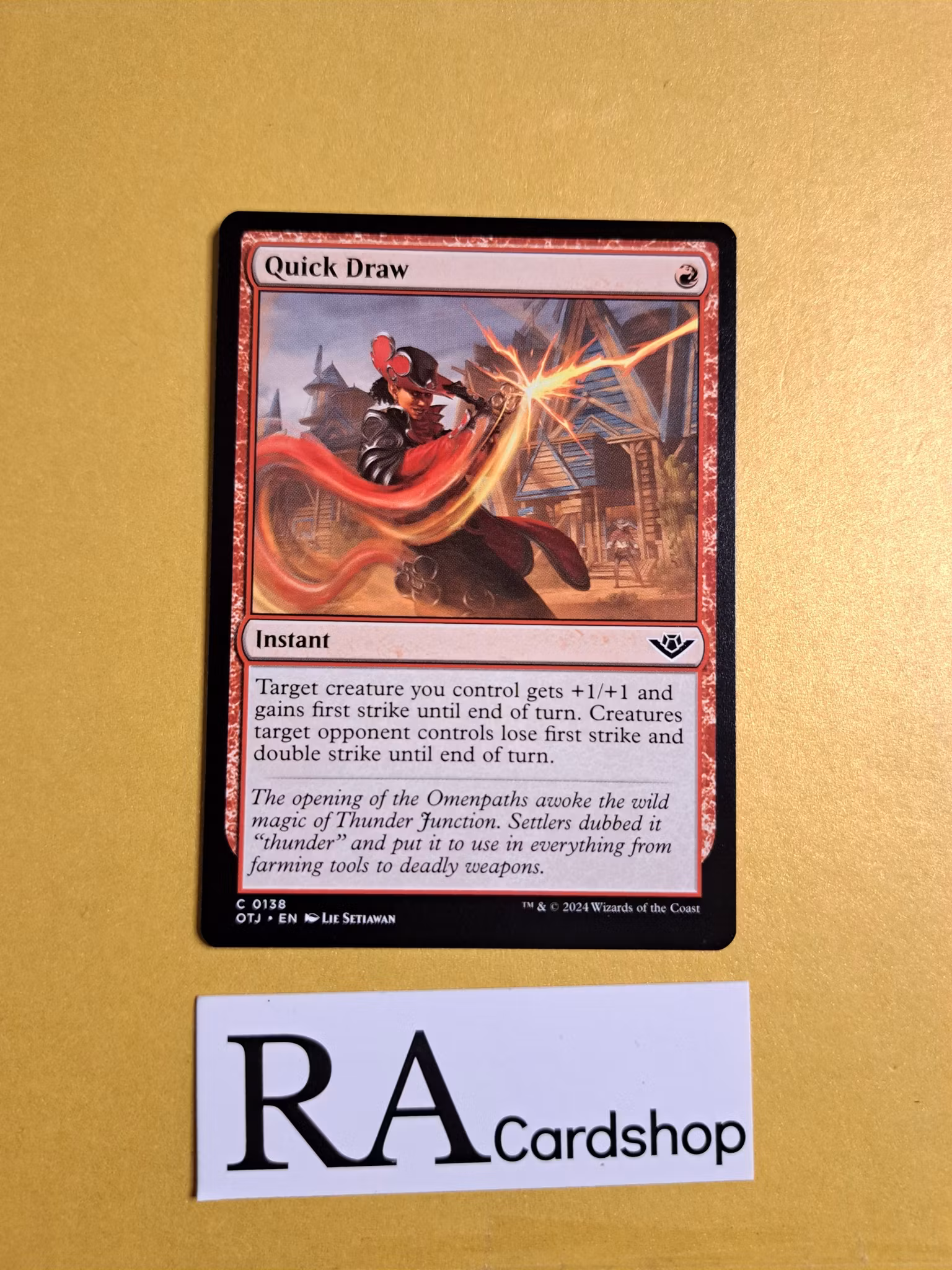 Quick Draw Common 0138 Outlaws of Thunder Junction (OTJ) Magic the Gathering
