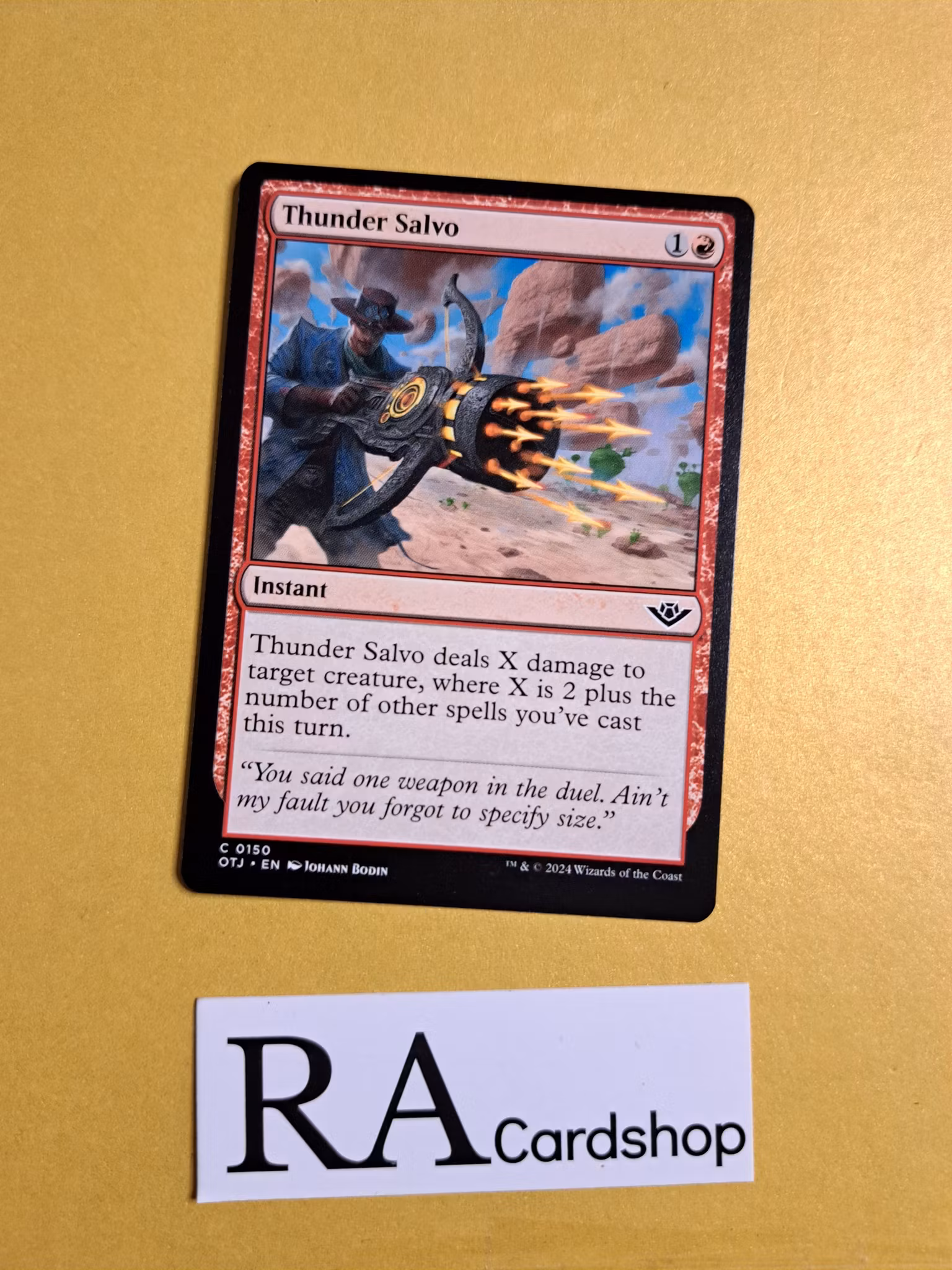 Thunder Salvo Common 0150 Outlaws of Thunder Junction (OTJ) Magic the Gathering