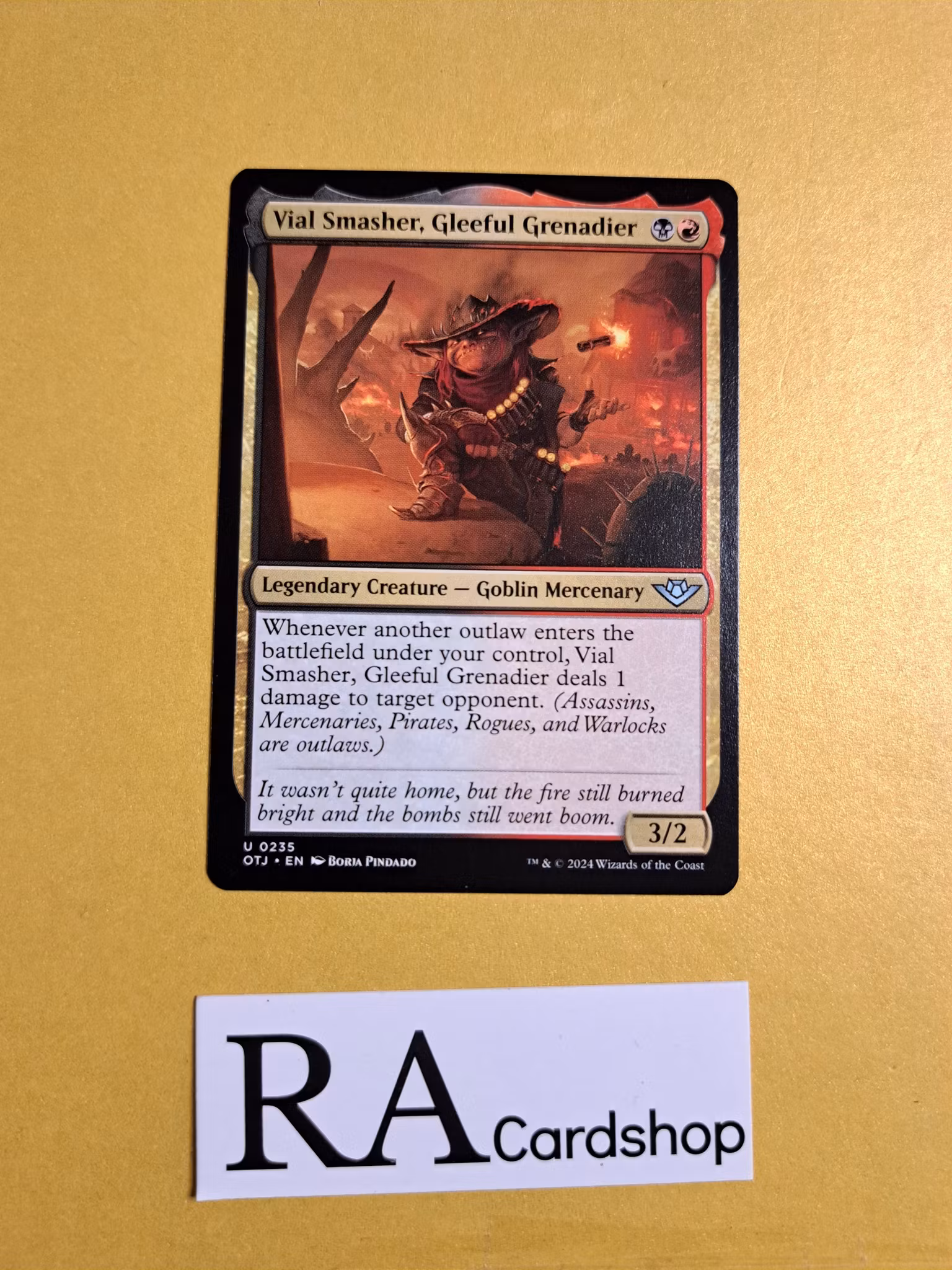 Vial Smasher Gleeful Grenadier Uncommon 0235 Outlaws of Thunder Junction (OTJ) Magic the Gathering
