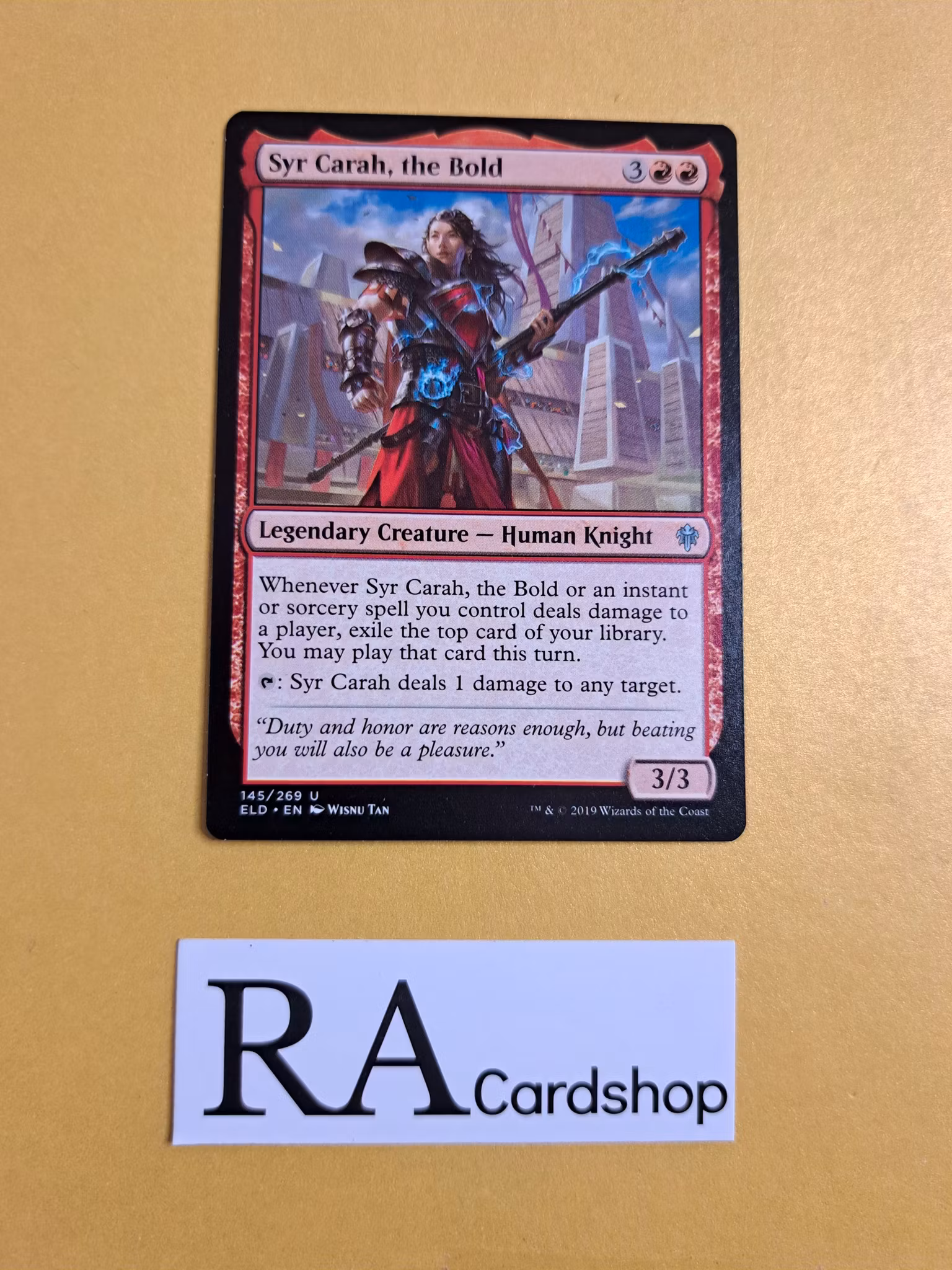 Syr Carah the Bold Uncommon 145/268 Throne of Eldraine (ELD) Magic the Gathering
