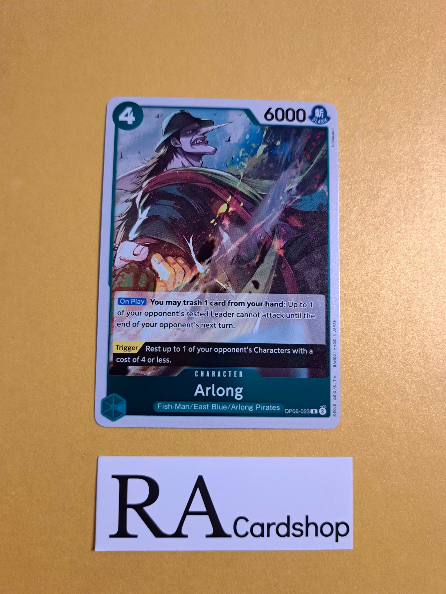 Arlong Rare Foil OP06-023 Wings of the Captain OP06 One Piece Card Game