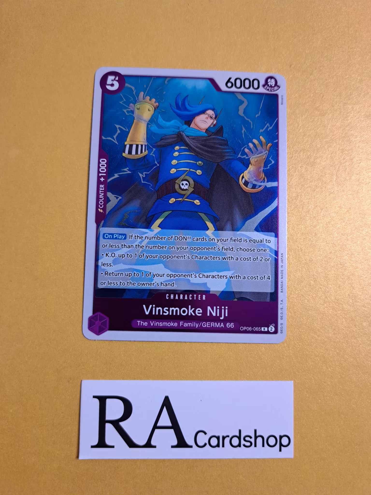 Vinsmoke Niji Rare Foil OP06-065 Wings of the Captain OP06 One Piece Card Game