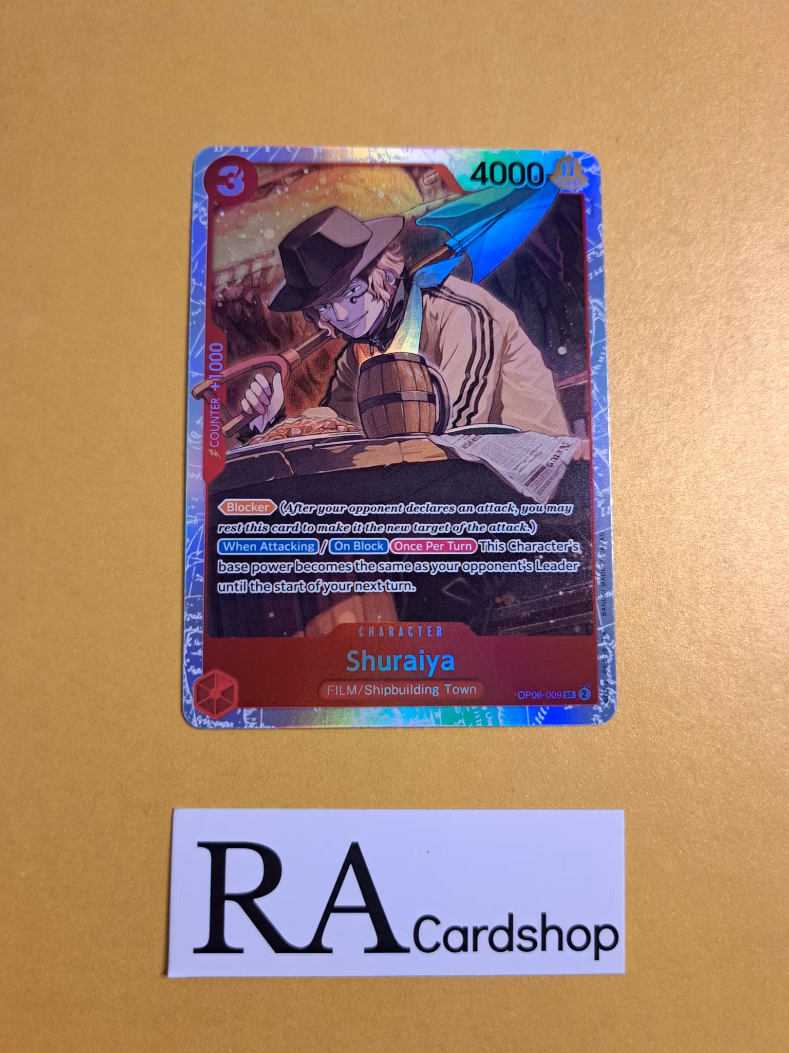 Shuraiya Super Rare OP06-009 Wings of the Captain OP06 One Piece Card Game