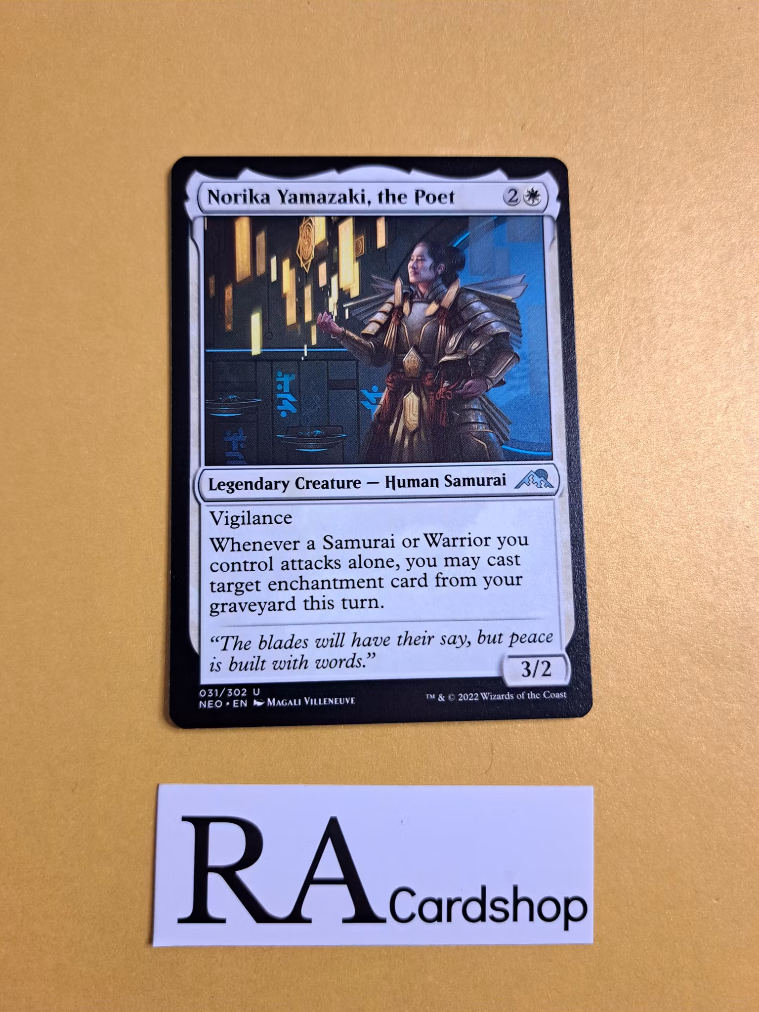 Norika Yamazaki the Poet Uncommon 031/302 Kamigawa: Neon Dynasty (NEO) Magic the Gathering