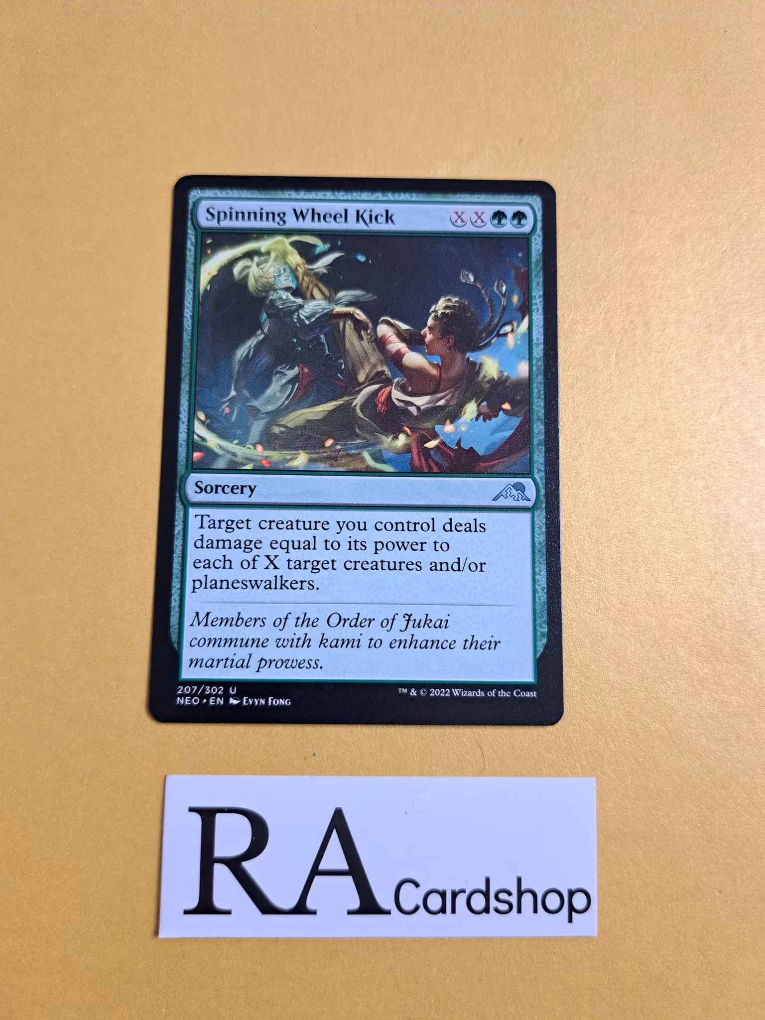 Spinning Wheel Kick Uncommon 207/302 Kamigawa: Neon Dynasty (NEO) Magic the Gathering