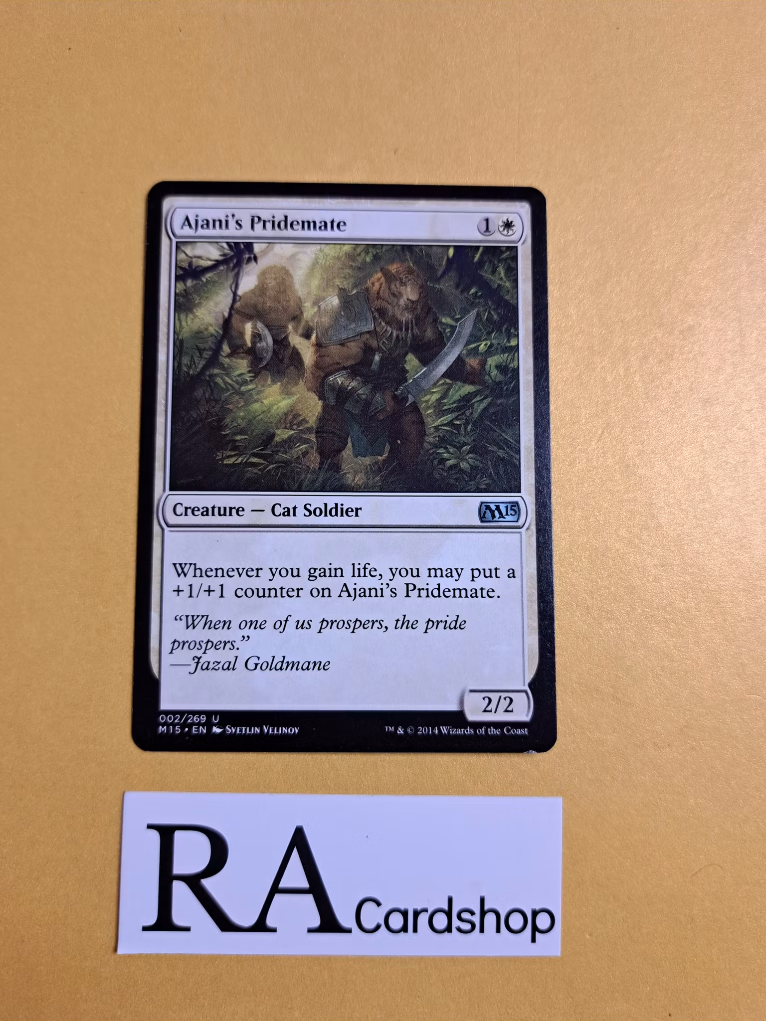 Ajanis Pridemate Uncommon 002/269 Magic 2015 (M15) Magic the Gathering