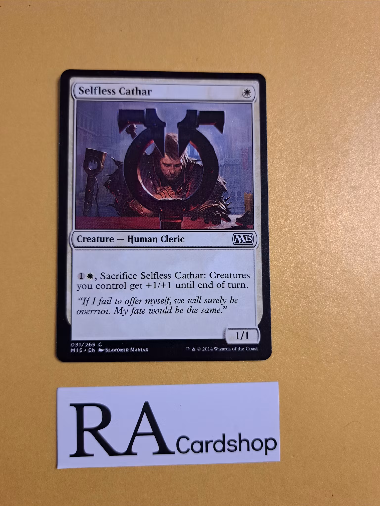 Selfless Cathar Common 031/269 Magic 2015 (M15) Magic the Gathering