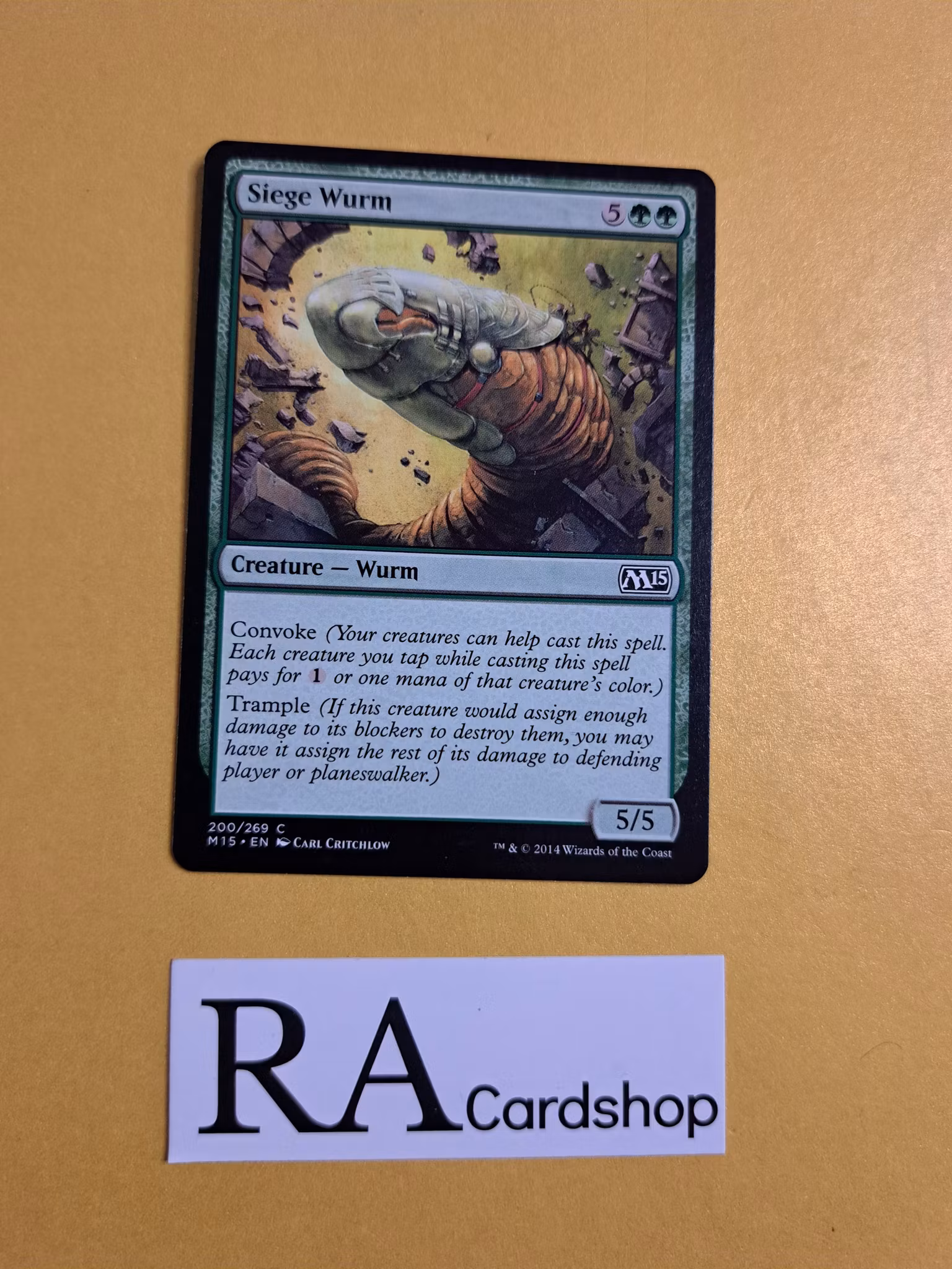 Siege Wurm Common 200/269 Magic 2015 (M15) Magic the Gathering