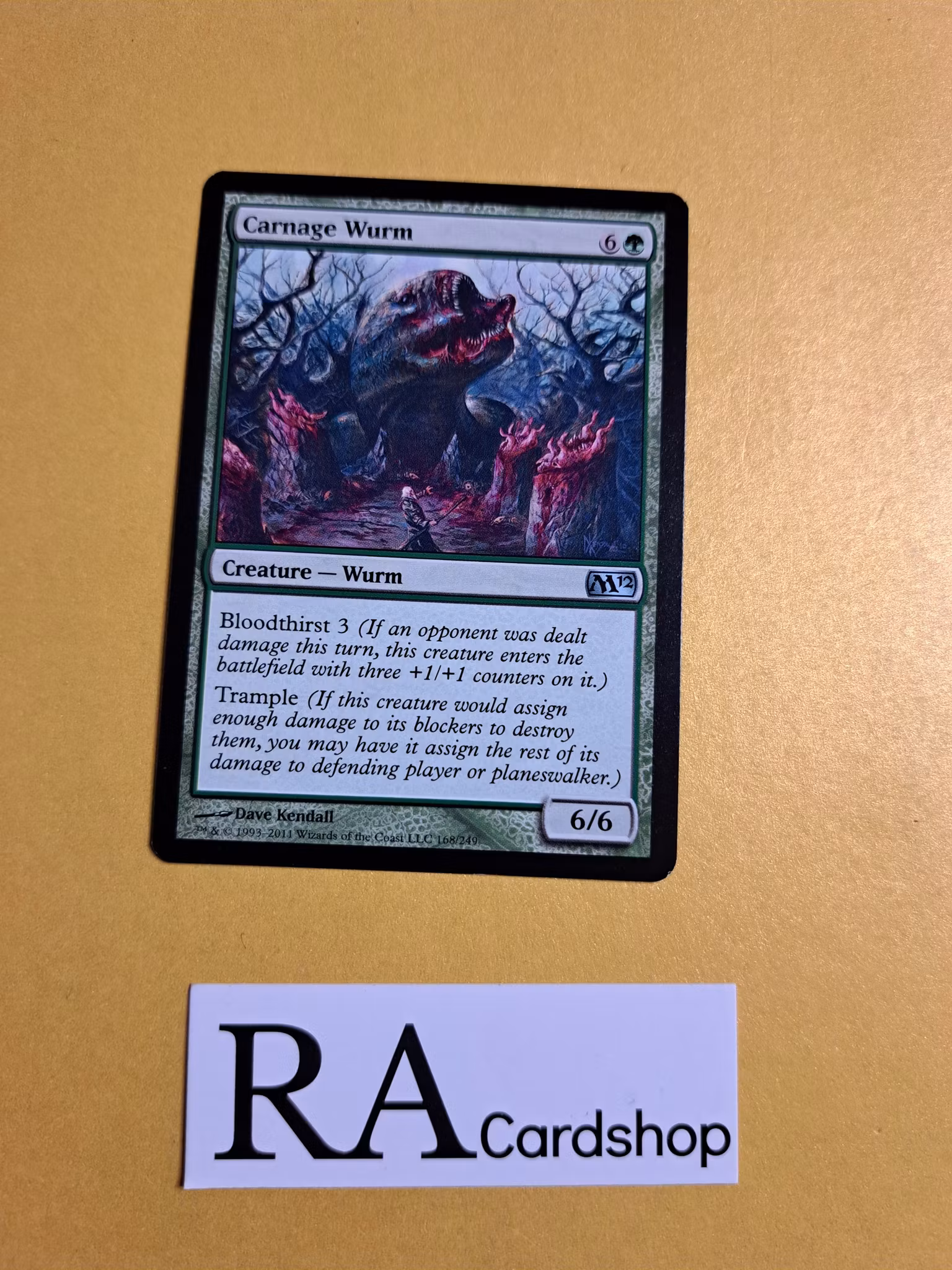 Carnage Wurm Uncommon 168/249 Core 2012 (M12) Magic the Gathering