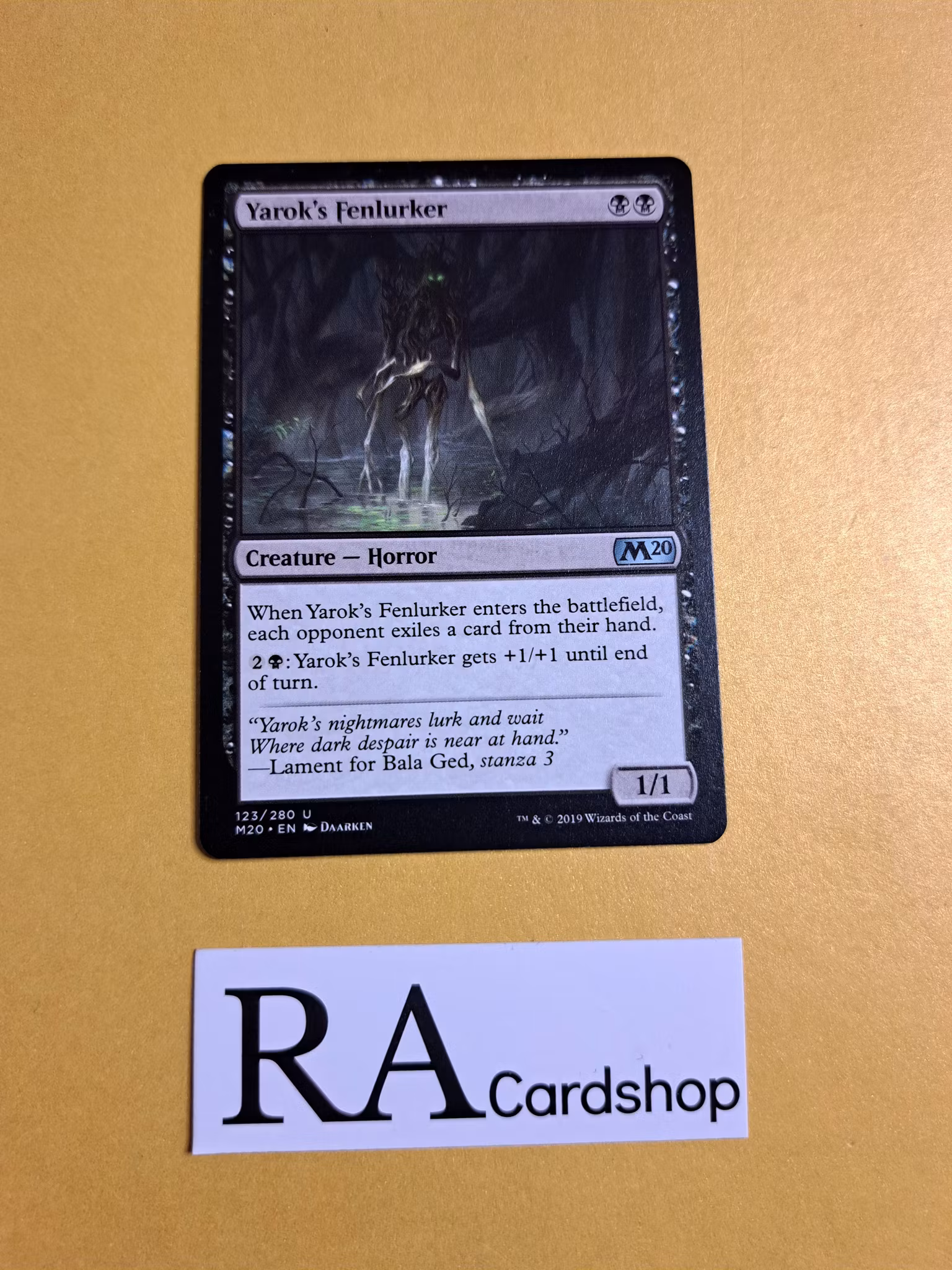 Yaroks Denlurker Uncommon 123/280 Core 2020 (M20) Magic the Gathering