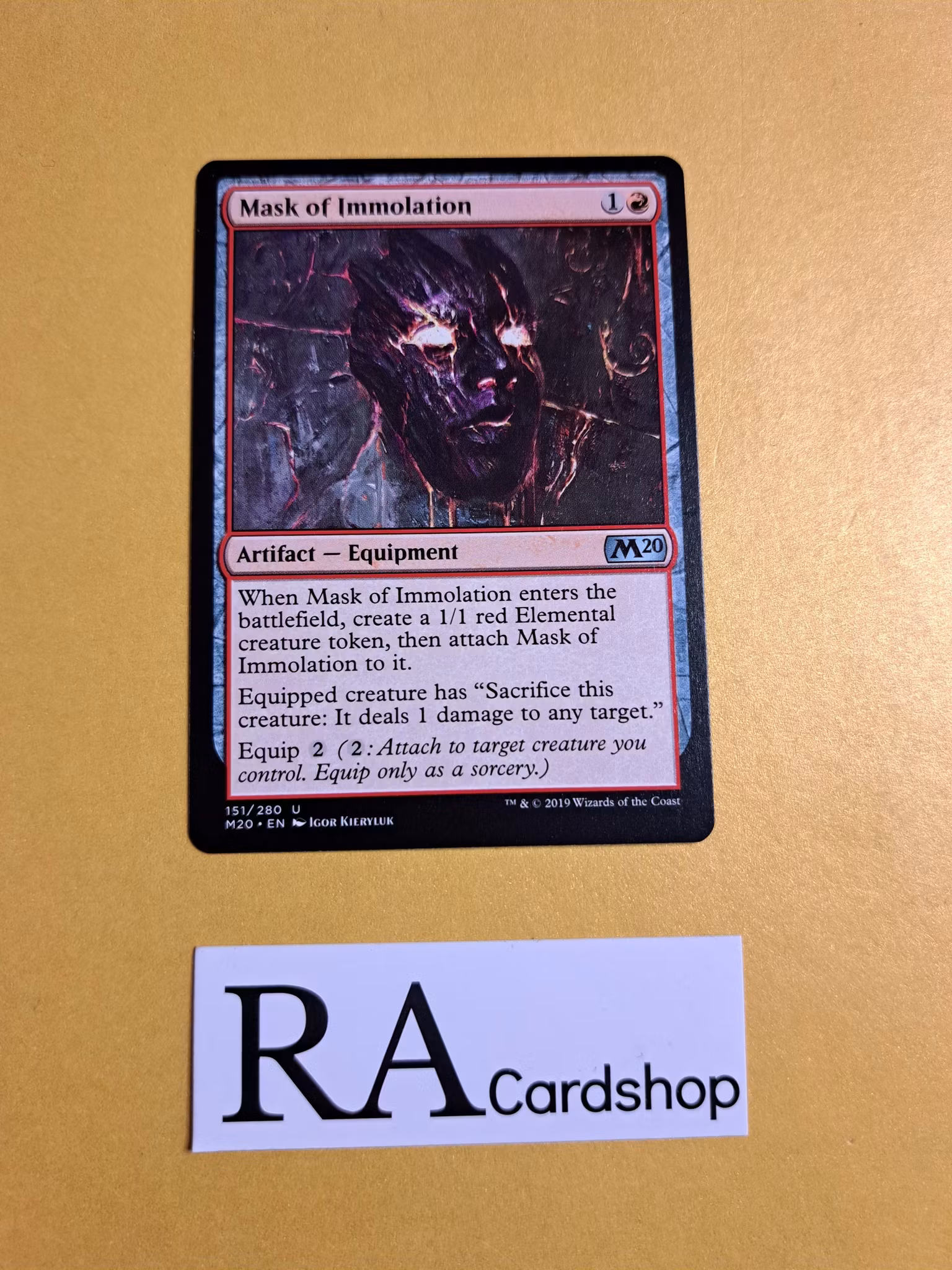 Mask of immolation Uncommon 151/280 Core 2020 (M20) Magic the Gathering