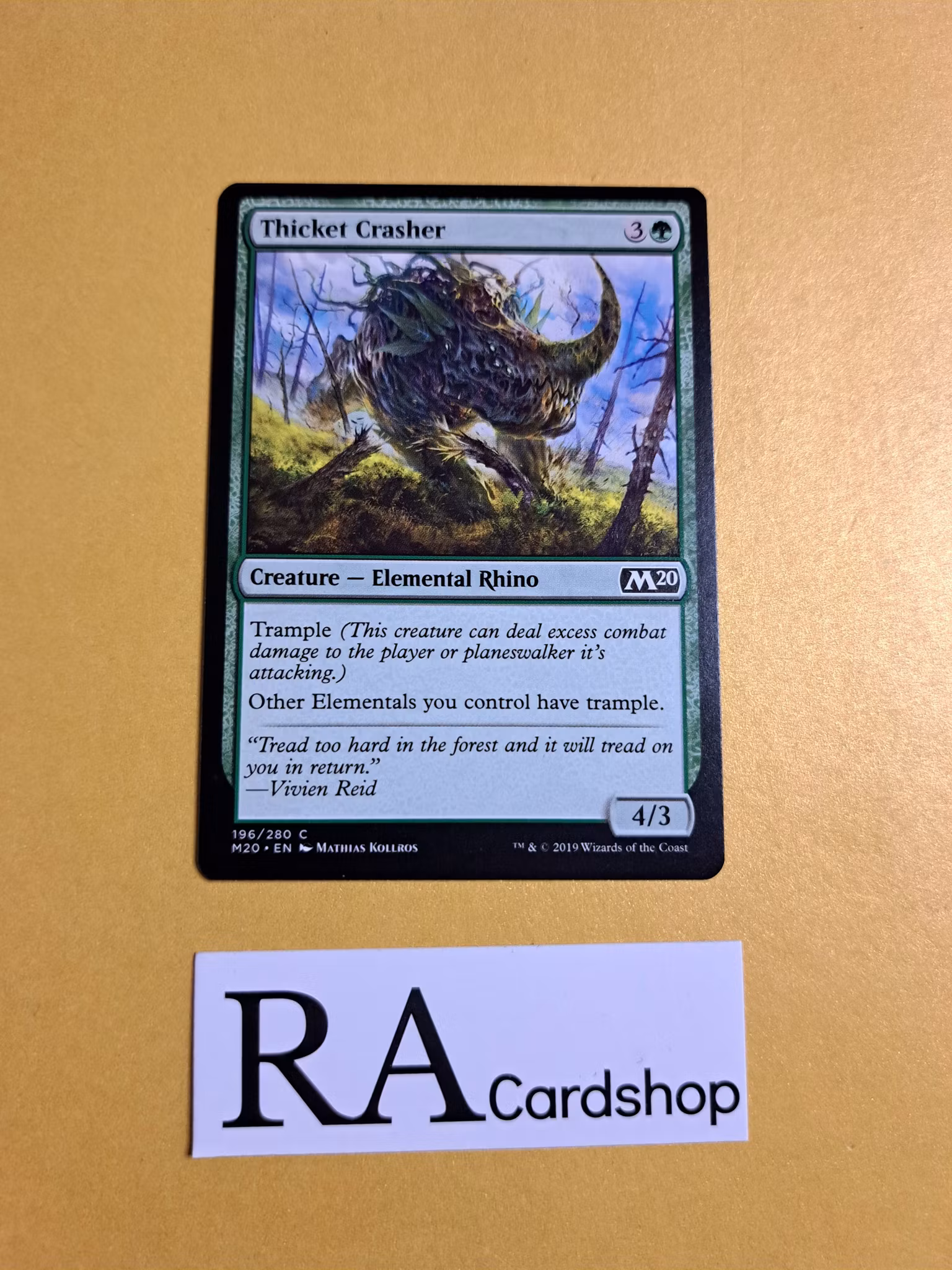 Thicket Crasher Common 196/280 Core 2020 (M20) Magic the Gathering