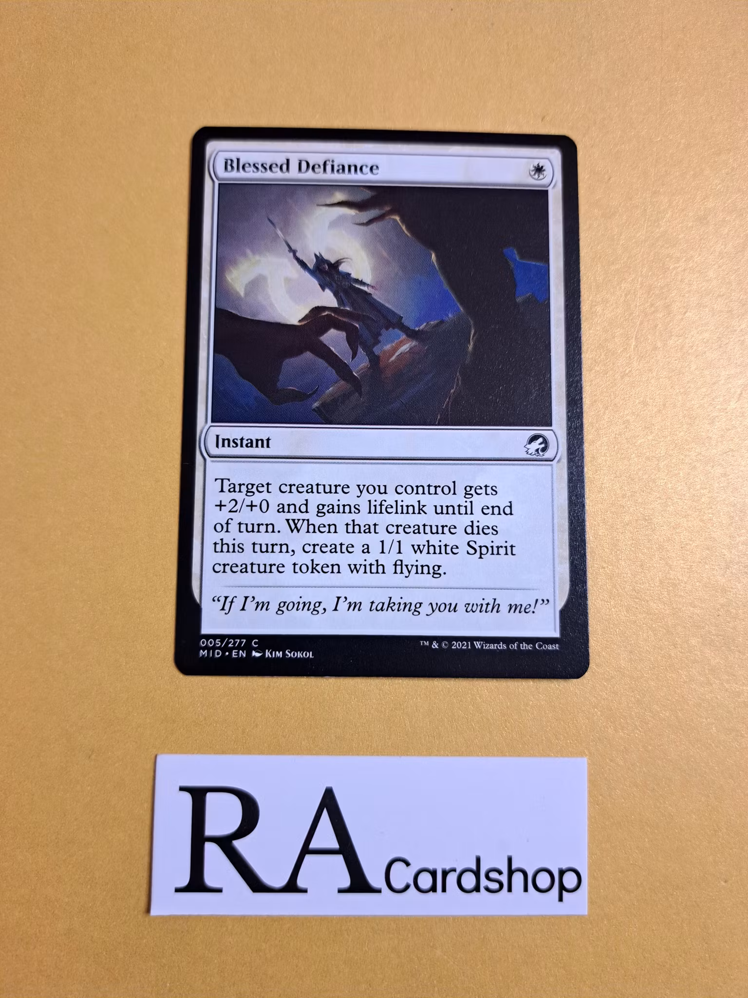 Blessed Defiance Common 005/277 Innistrad Midnight Hunt (MID) Magic the Gathering