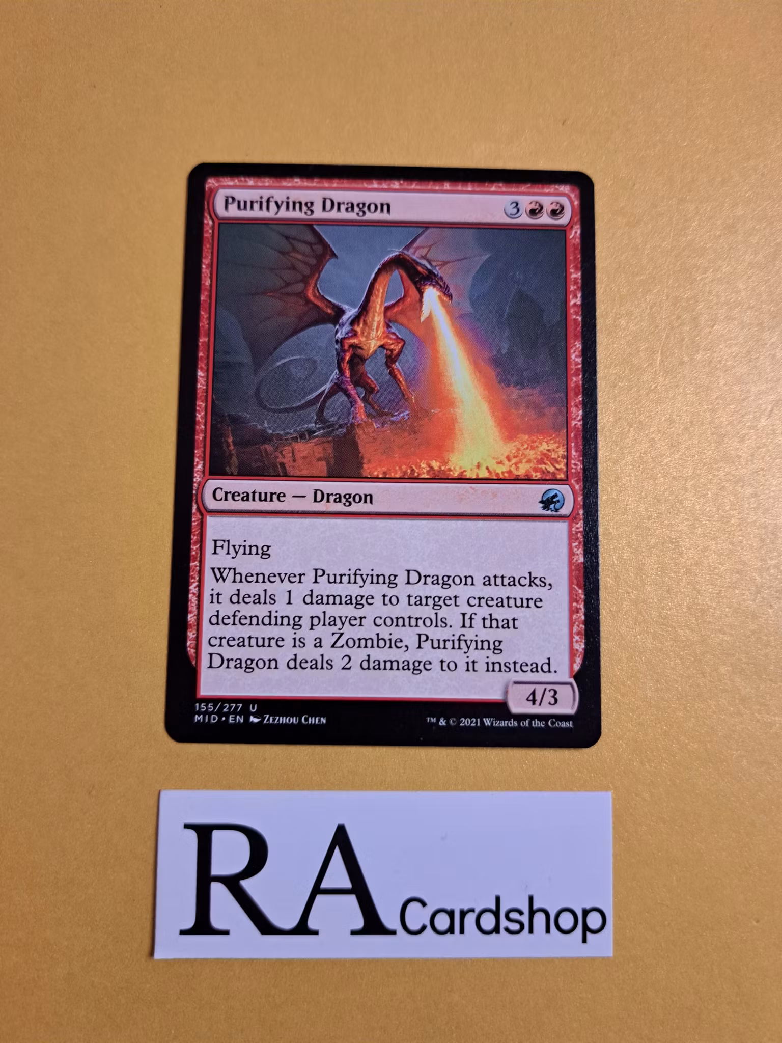 Puryfying Dragon Uncommon 155/277 Innistrad Midnight Hunt (MID) Magic the Gathering