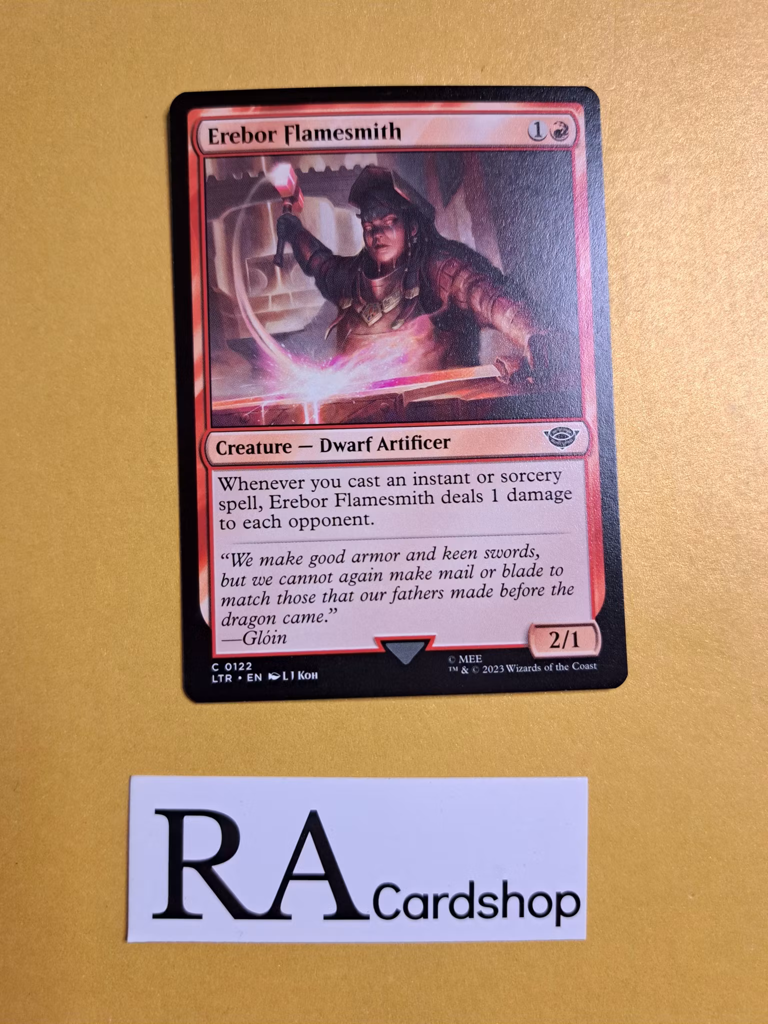 Erabor Flamesmith Common 0122 The Lord of the Rings Tales of Middle-earth (LTR) Magic the Gathering