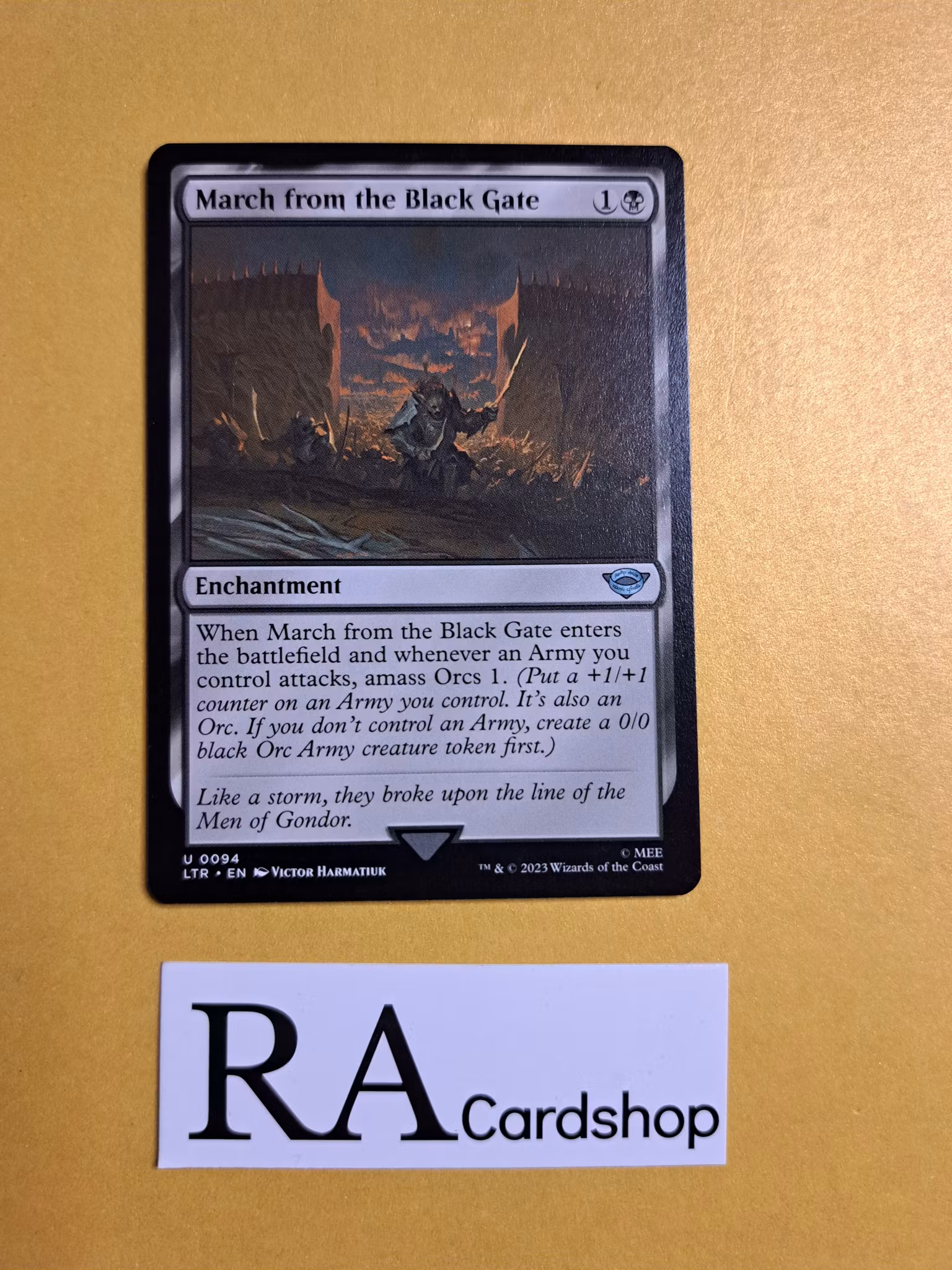 March from the Black gate Uncommon 0094 The Lord of the Rings Tales of Middle-earth (LTR) Magic the Gathering