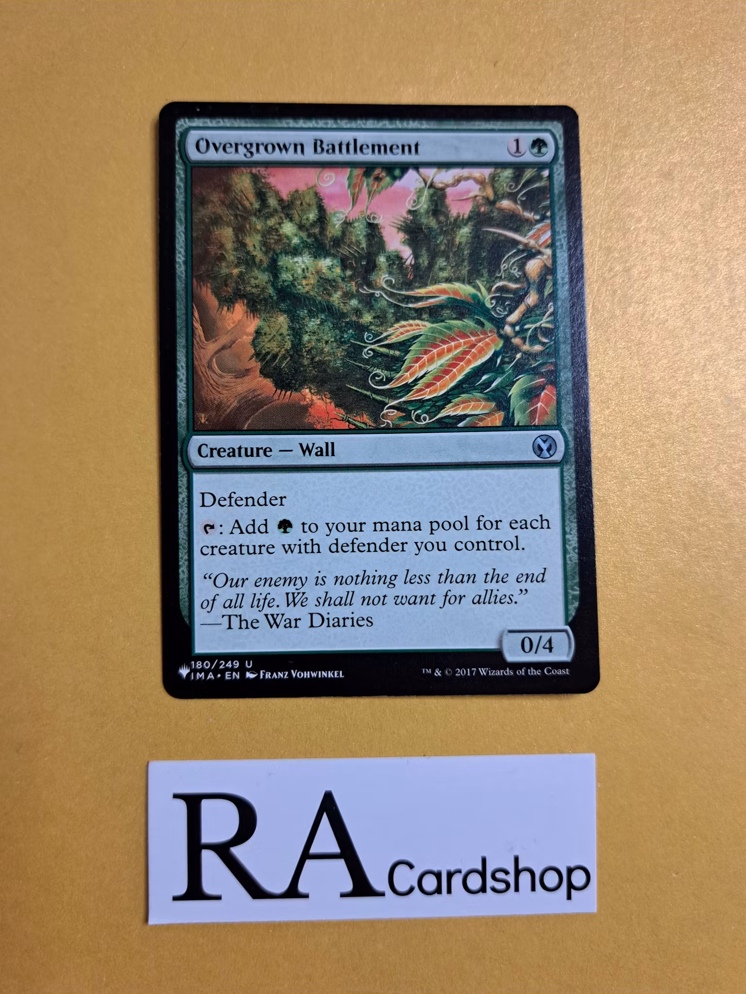 Overgrown Battlement Uncommon 180/249 Mystery Booster Iconic Masters (IMA) Magic the Gathering