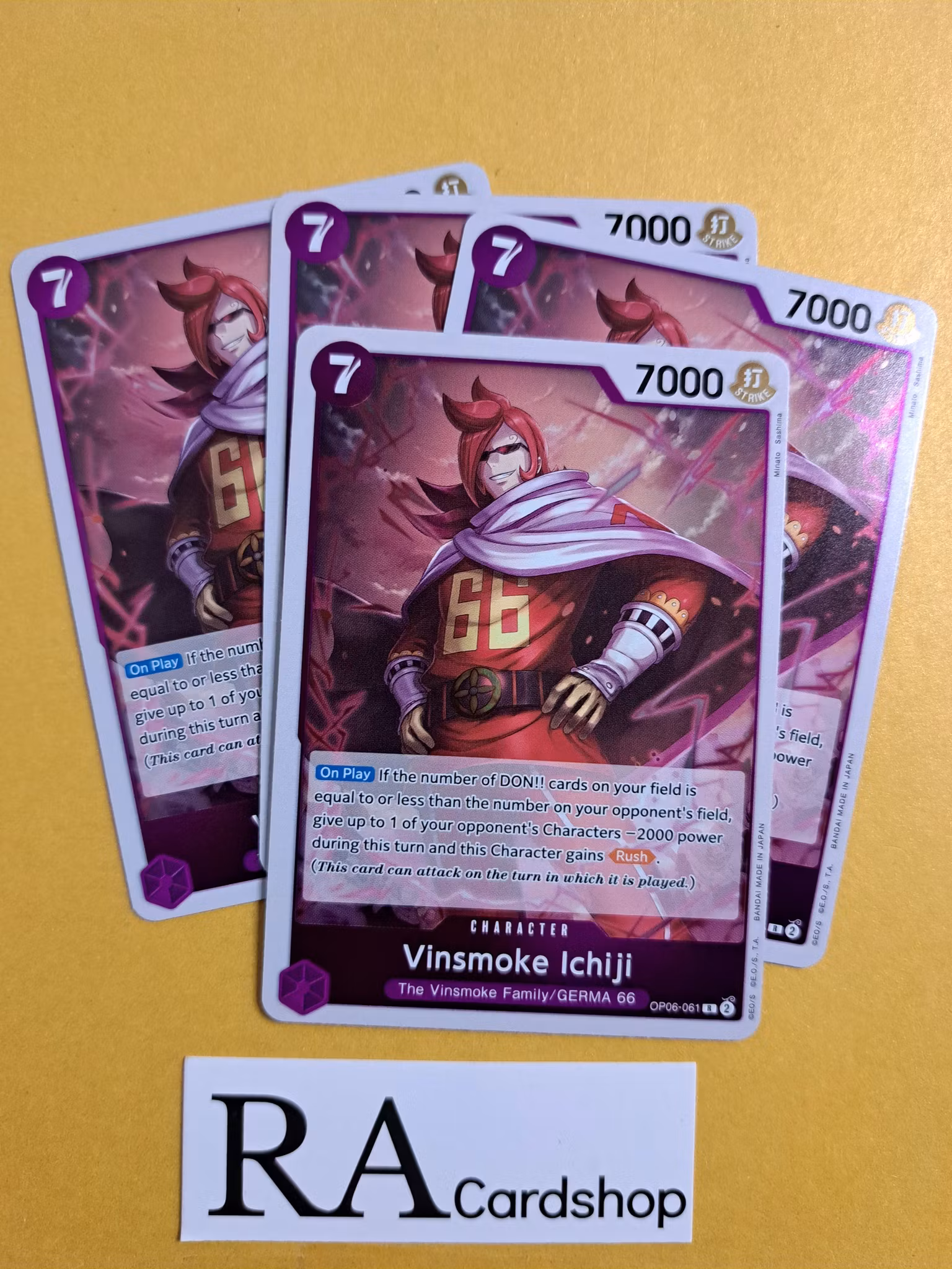 Vinsmoke Ichiji Rare Foil Playset OP06-061 Wings of the Captain OP06 One Piece Card Game