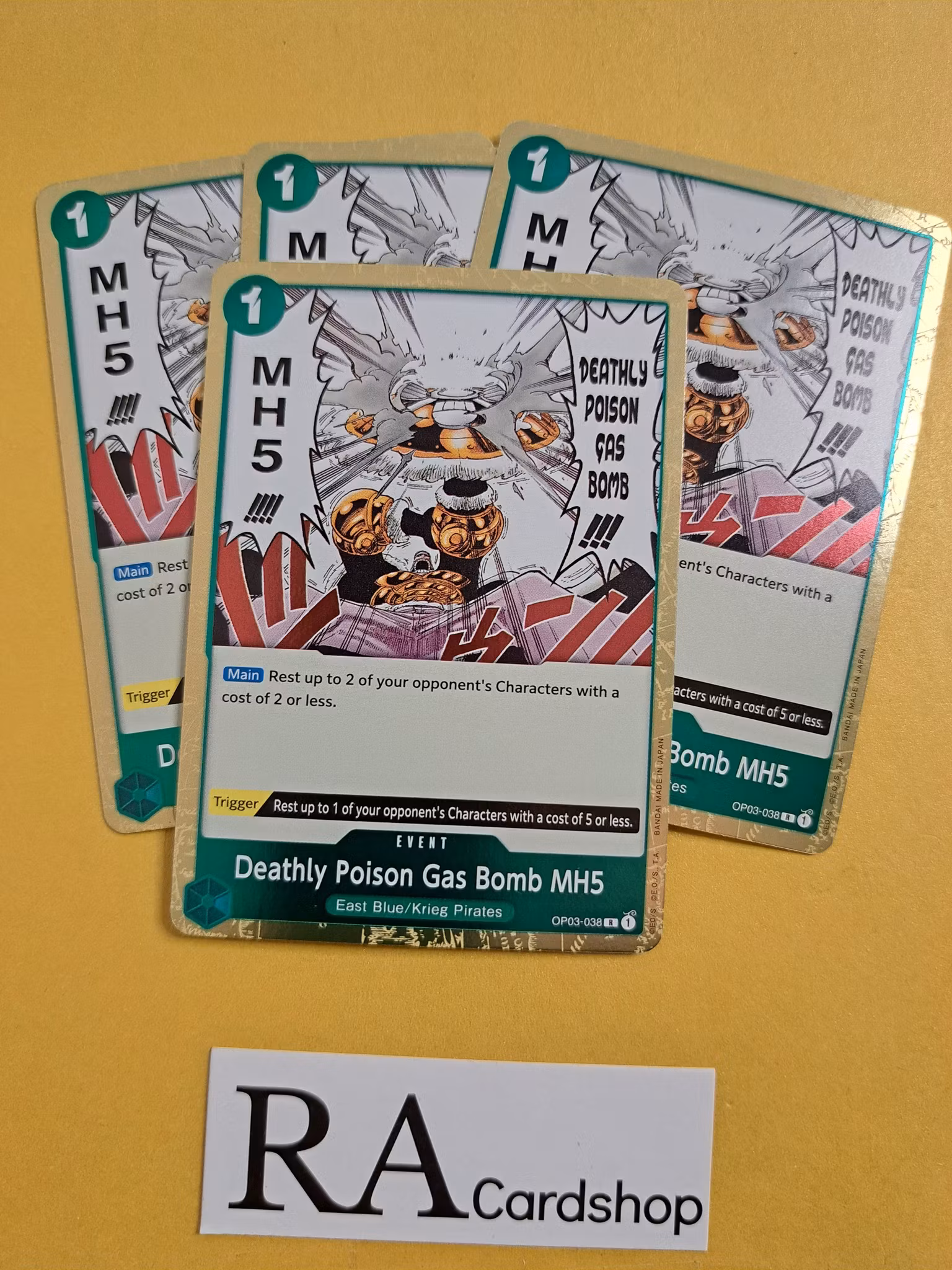 Deathly Poison Gas Bomb MH5 Rare Playset OP03-038 Pillar of Strenght One Piece