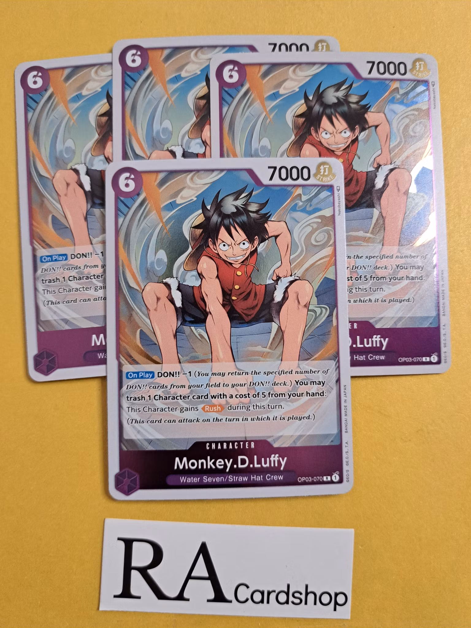 Monkey.D.Luffy Rare Playset OP03-070 Pillar of Strenght One Piece