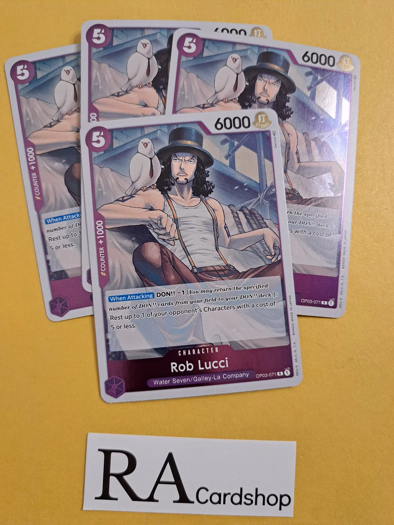 Rob Lucci Rare Playset OP03-071 Pillar of Strenght One Piece