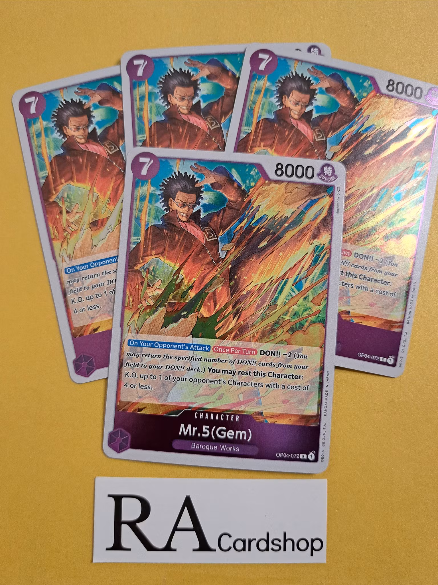 Mr.5(Gem) Rare Playset OP04-072 Kingdoms of Intrigue OP04 One Piece