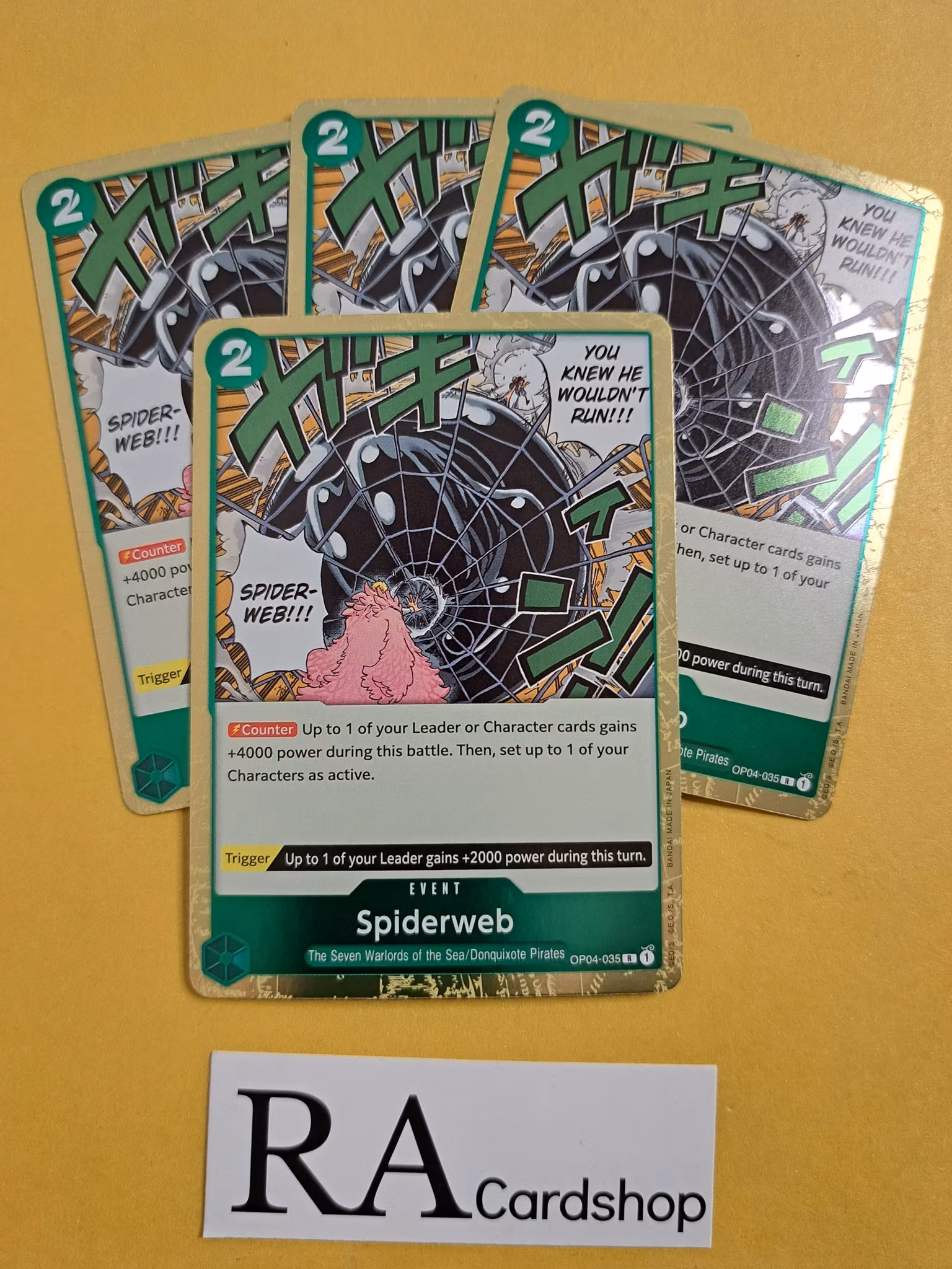 Spiderweb Rare Playset OP04-035 Kingdoms of Intrigue OP04 One Piece