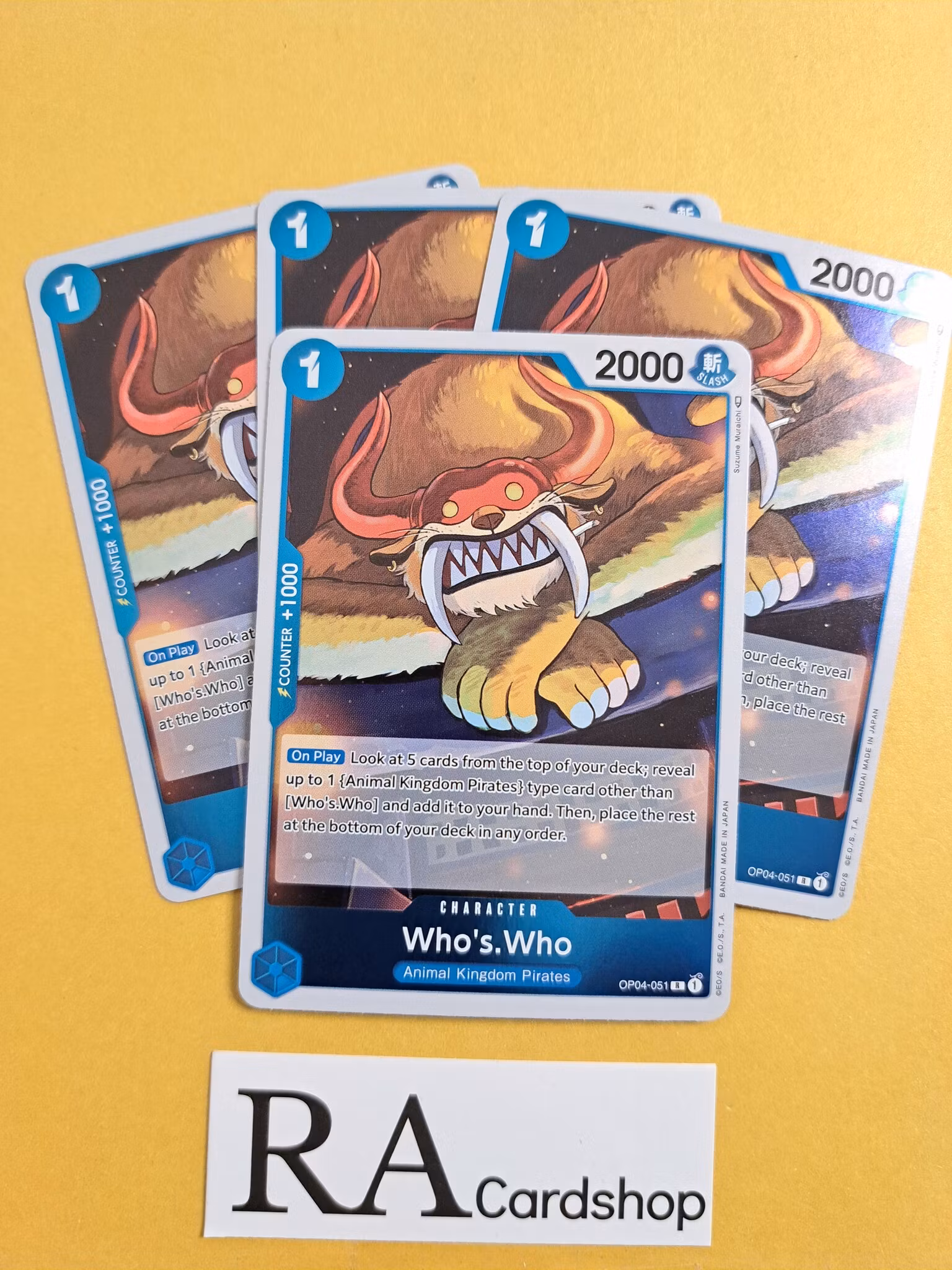 Whos.who Rare Playset OP04-051 Kingdoms of Intrigue OP04 One Piece