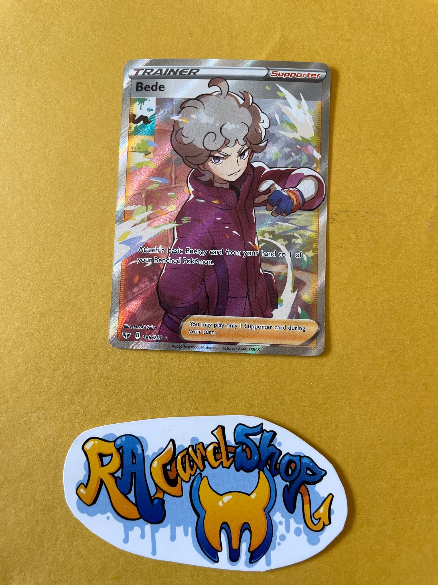 Bede Ultra Rare 199/202 Sword & Shield Pokemon