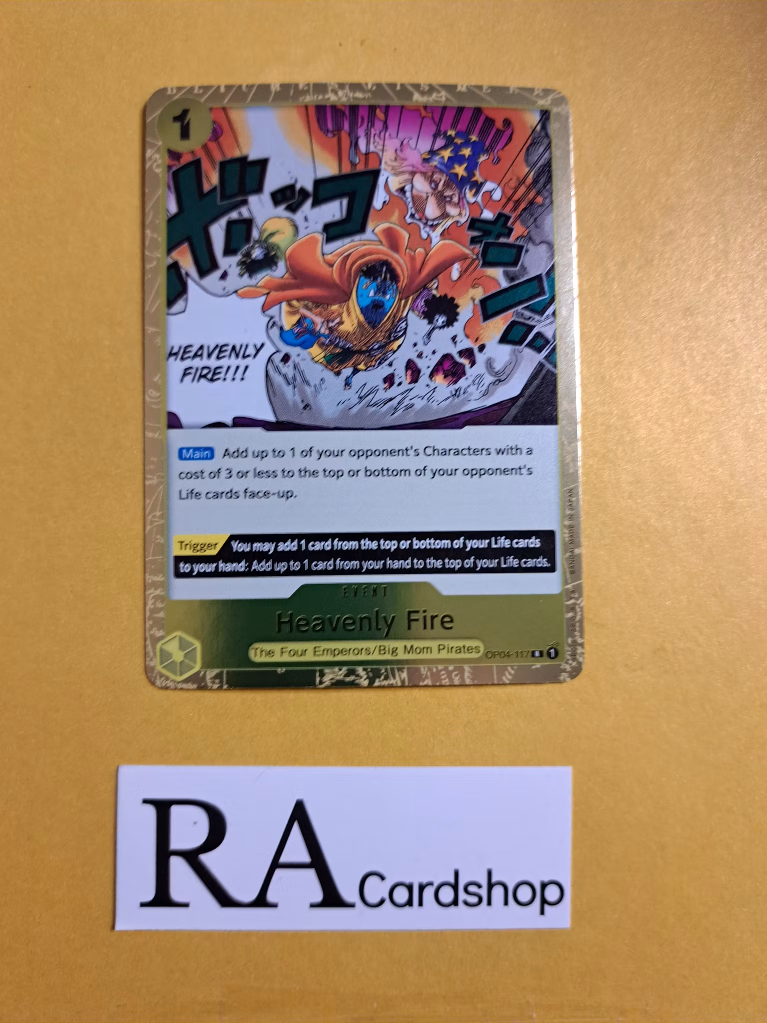 Heavenly Fire Rare OP04-117 Kingdoms of Intrigue OP04 One Piece