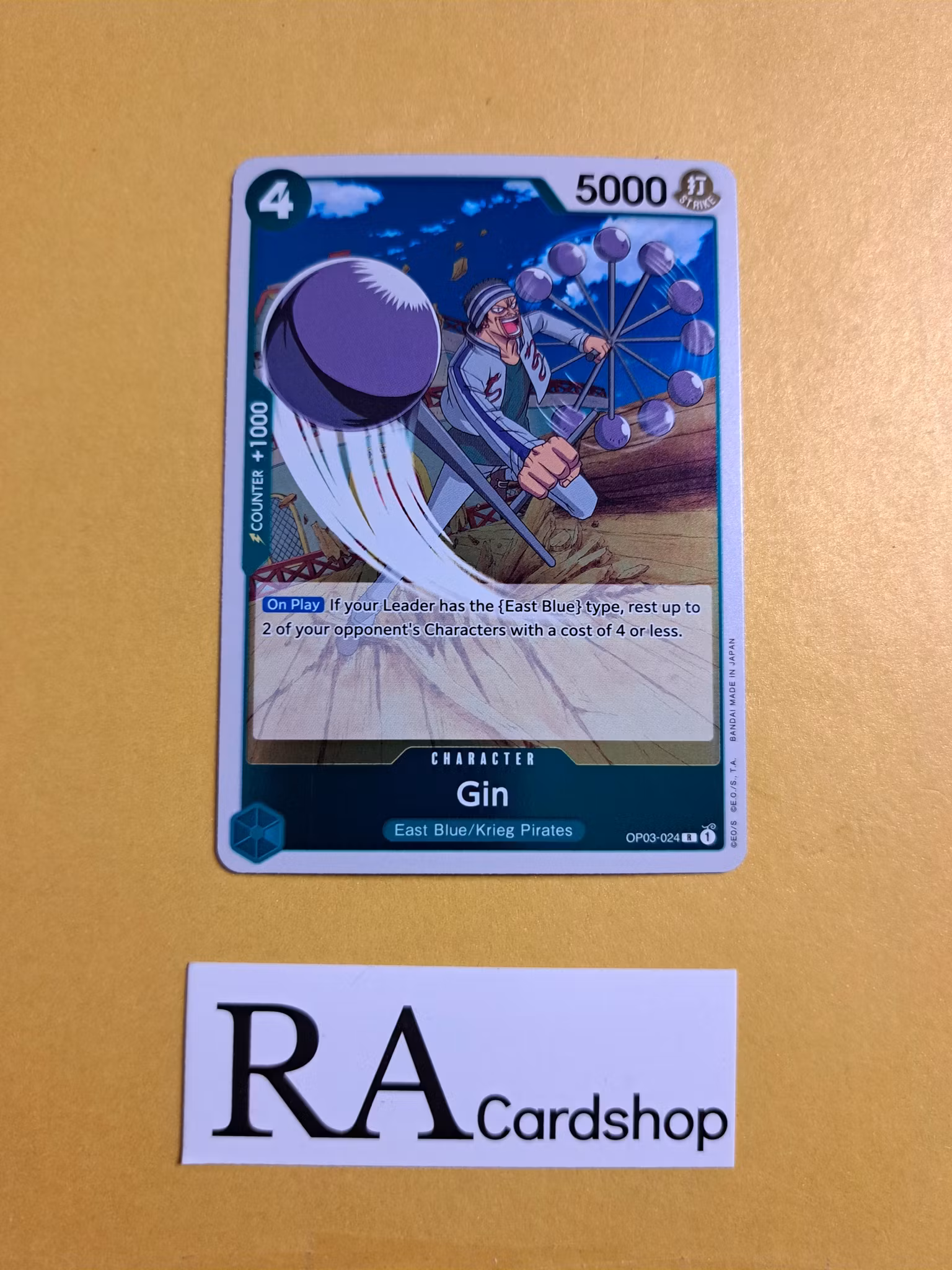Gin Rare OP03-024 Pillar of Strenght One Piece Card Game