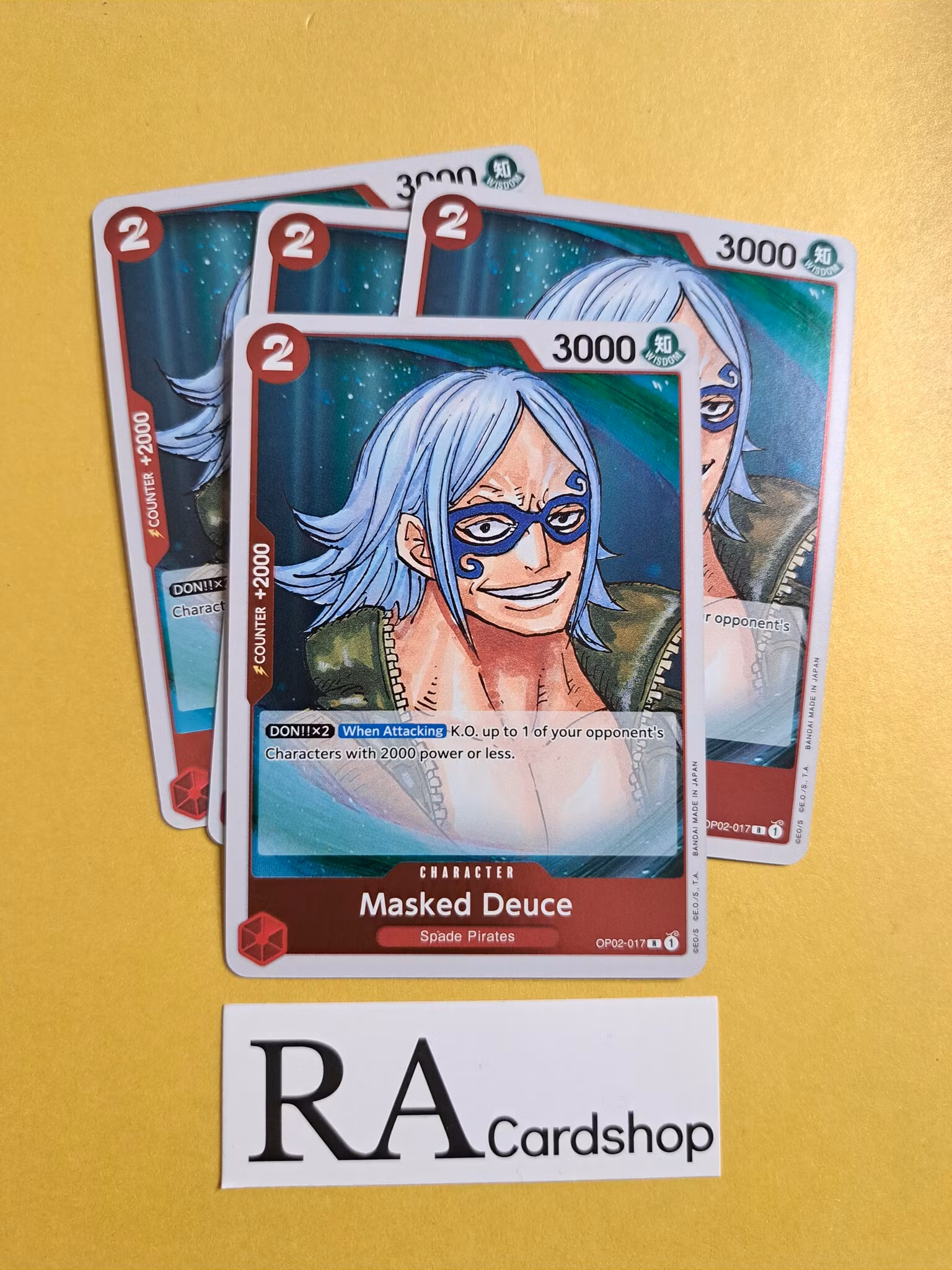 Masked Deuce Rare Playset OP02-017 Paramount War One Piece