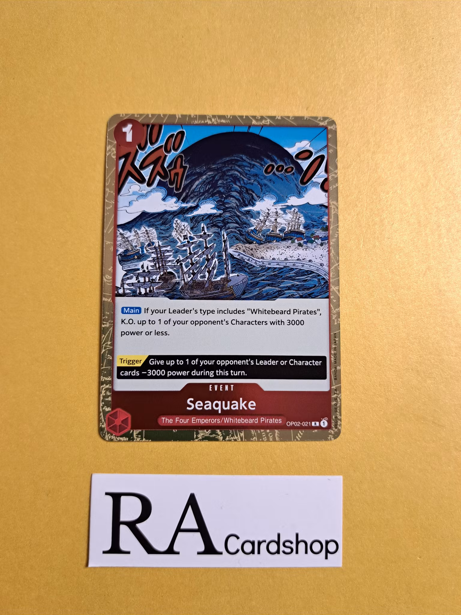 Seaquake Rare OP02-021 Paramount War One Piece