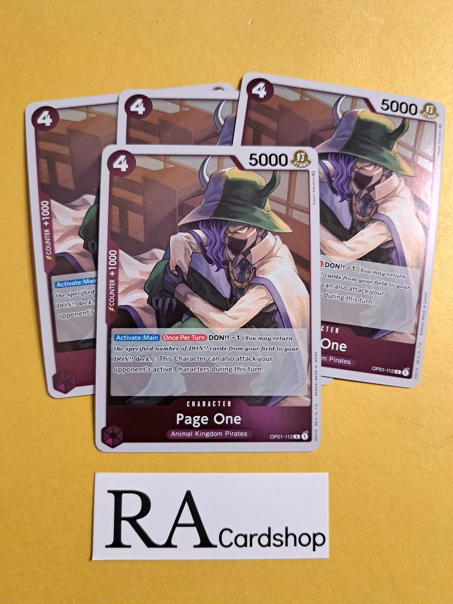 Page One Rare Playset OP01-112 Romance Dawn One Piece
