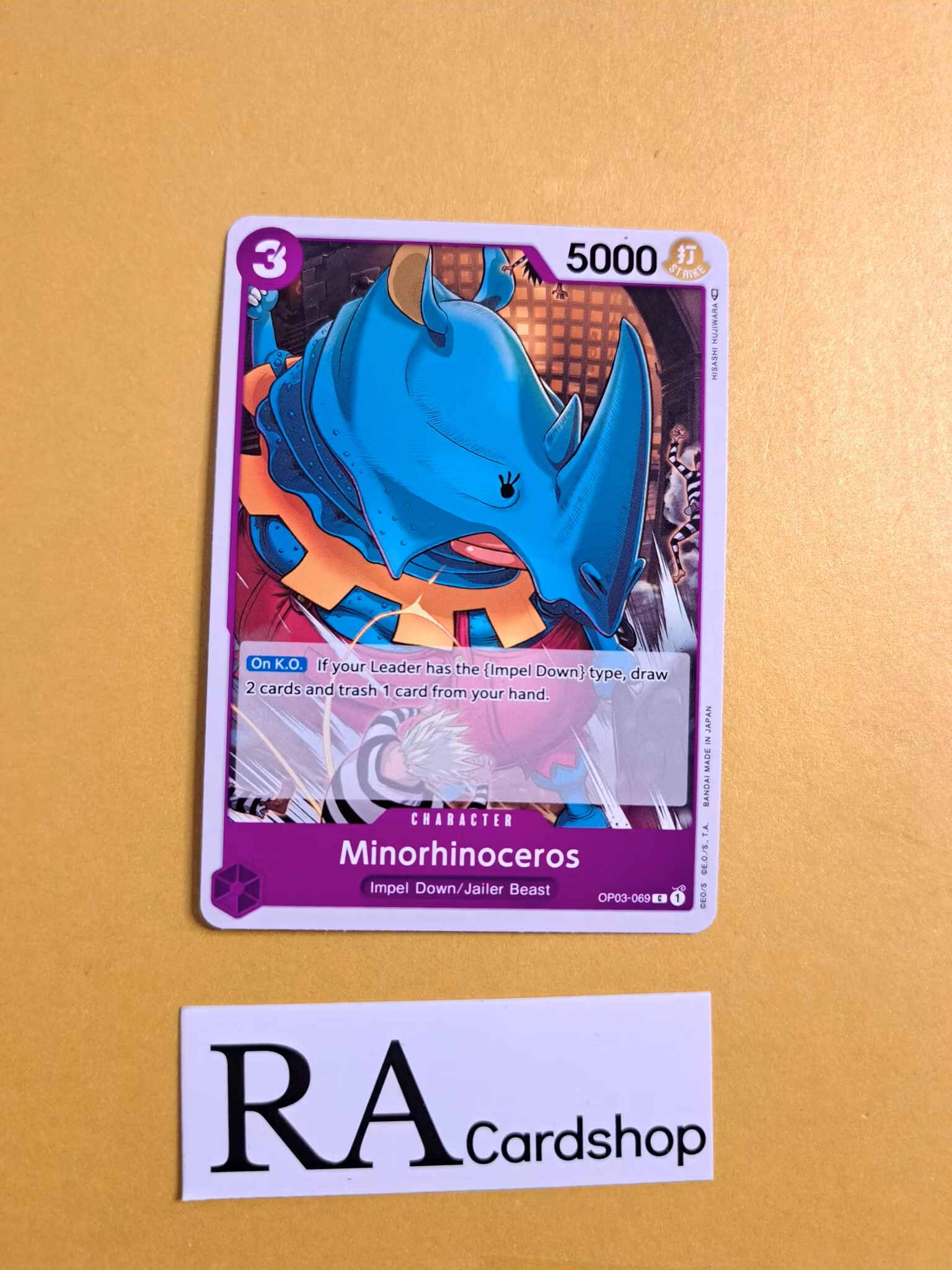 Minorhinoceros Common OP03-069 Pillar of Strenght One Piece Card Game