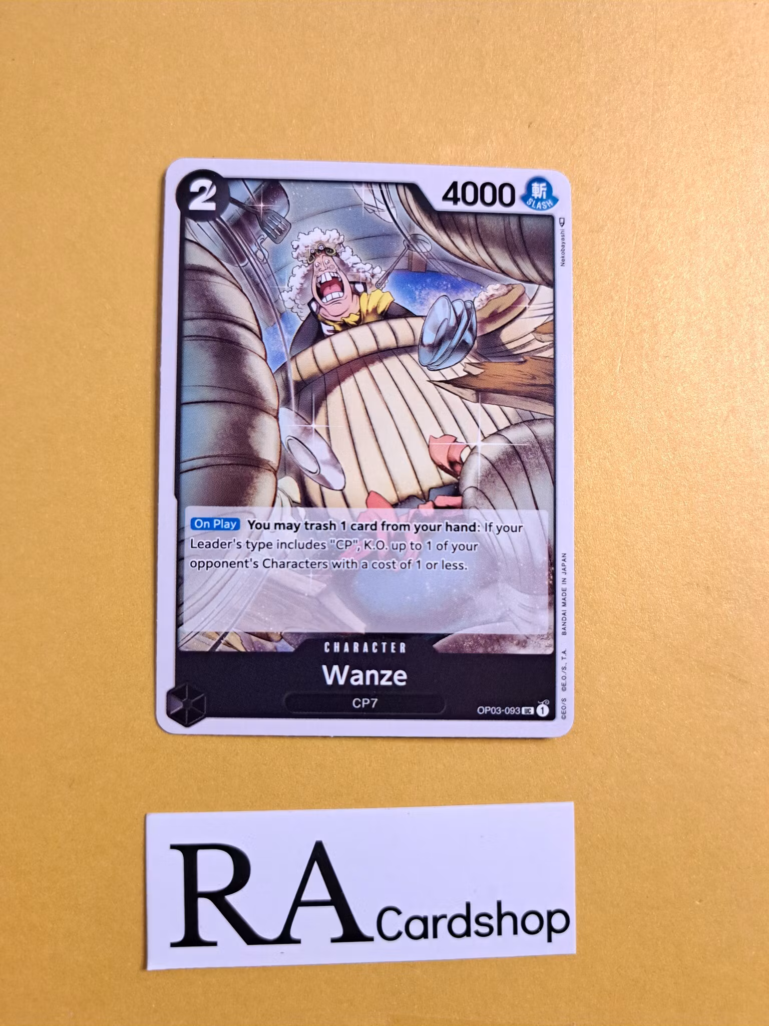 Wanze Uncommon OP03-093 Pillar of Strenght One Piece Card Game